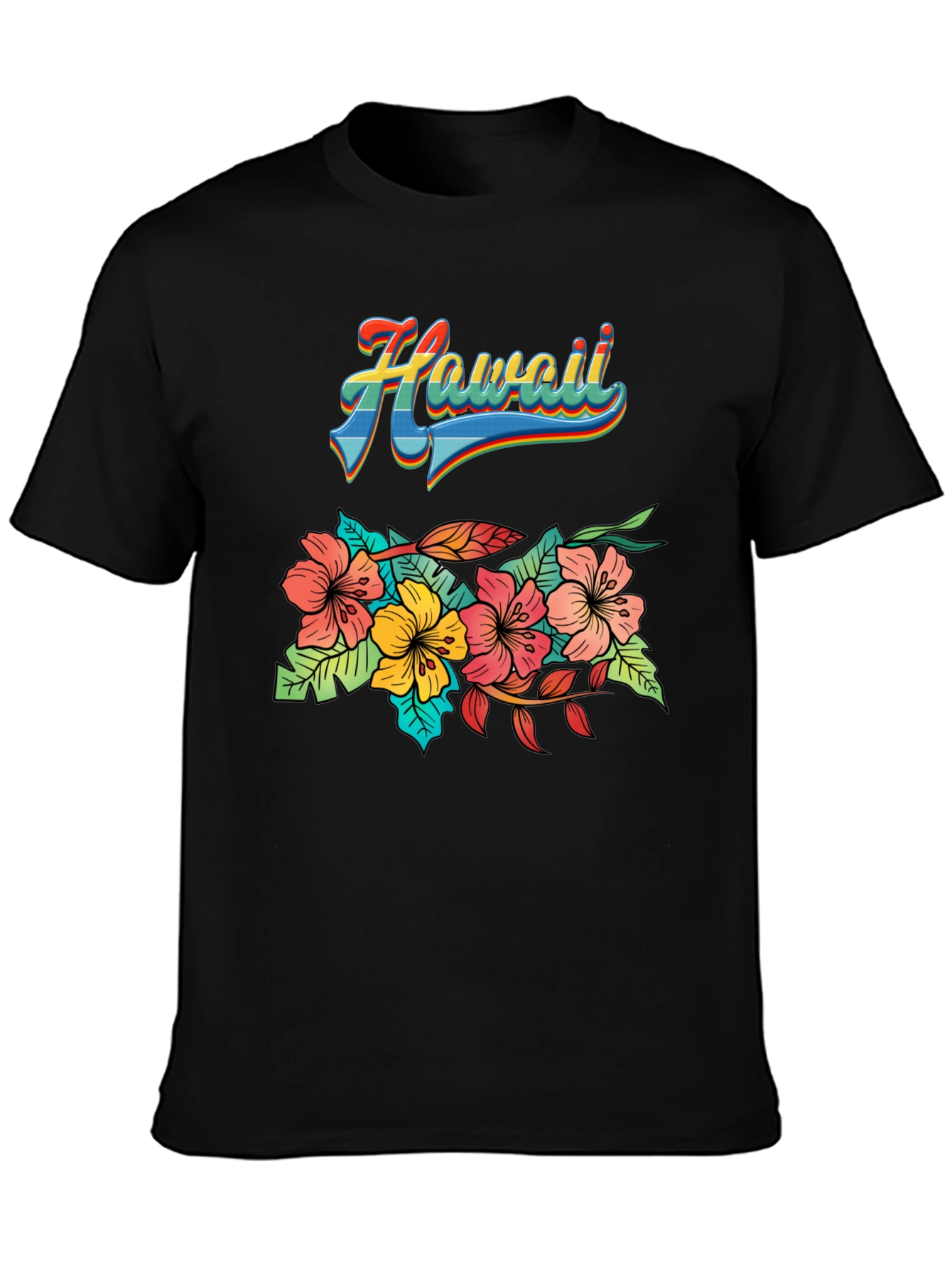 Hawaii Floral Graphic Tee - Island Style Shirt