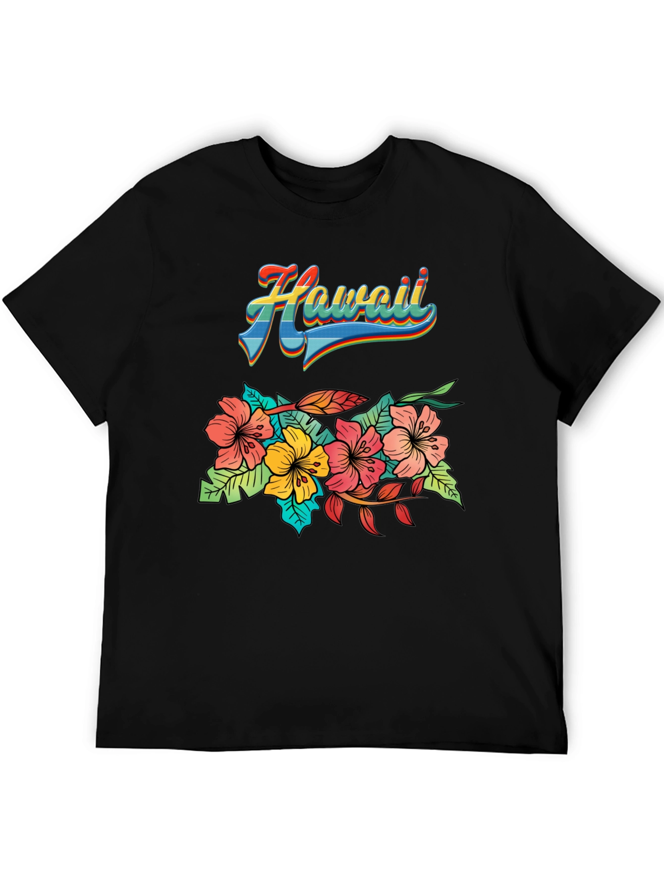Hawaii Floral Graphic Tee - Island Style Shirt