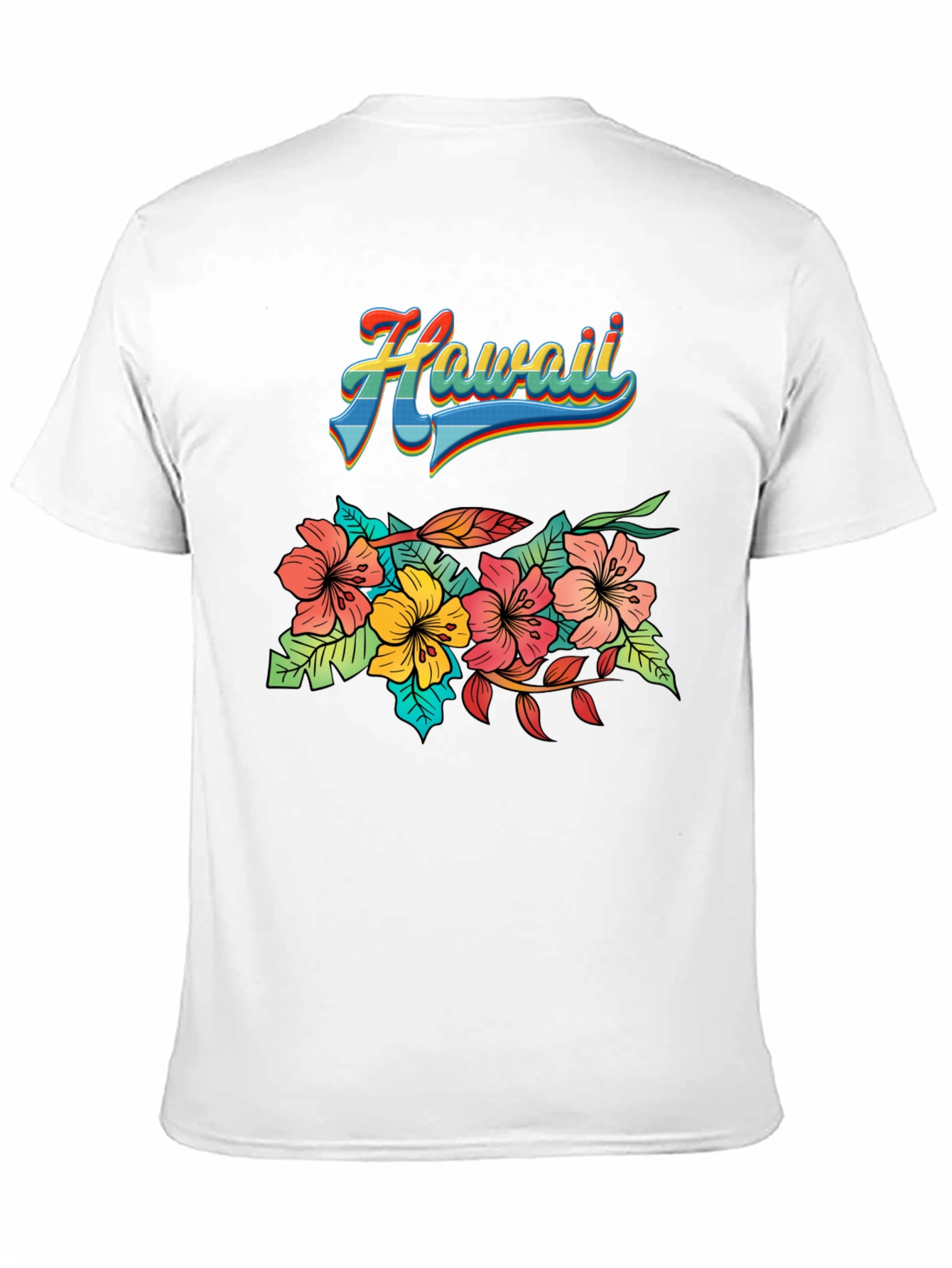 Hawaii Floral Graphic Tee - Island Style Shirt