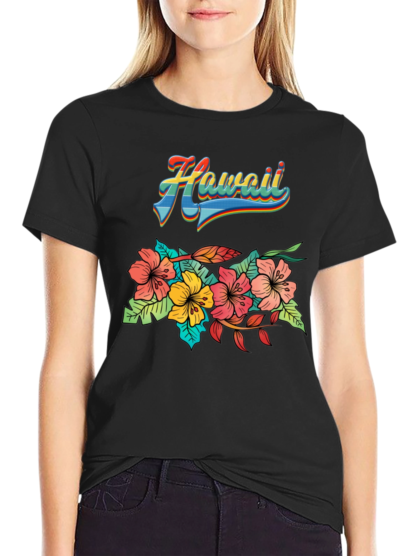 Hawaii Floral Graphic Tee - Island Style Shirt