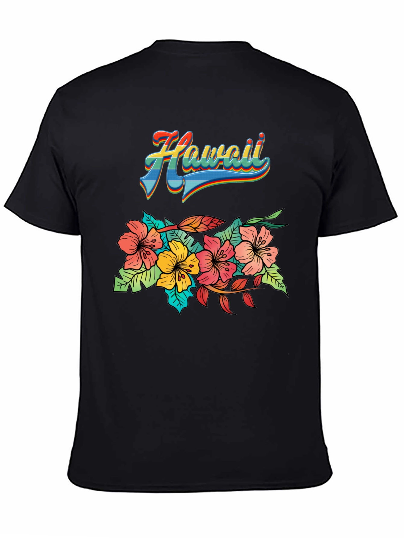 Hawaii Floral Graphic Tee - Island Style Shirt