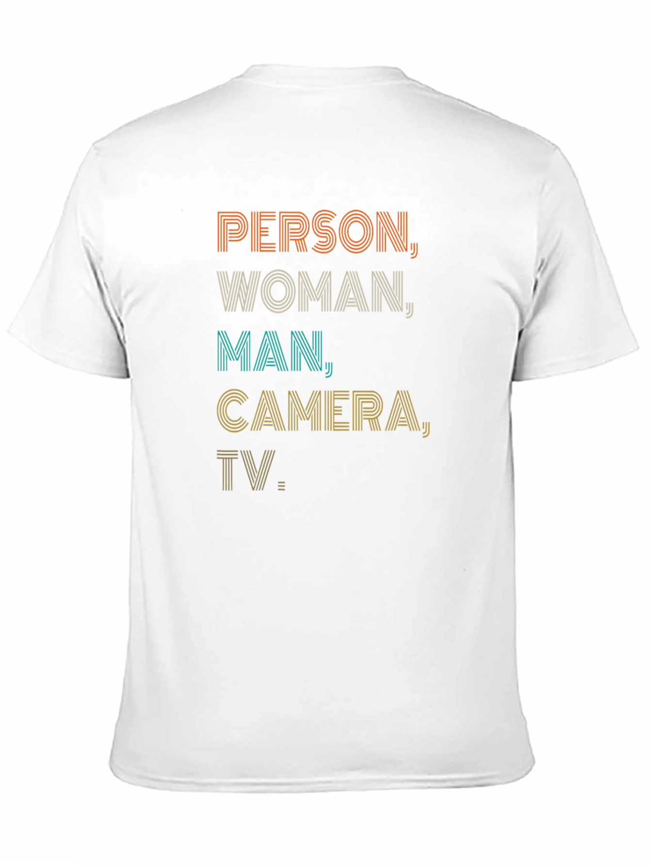 Person Woman Man Camera TV Tee