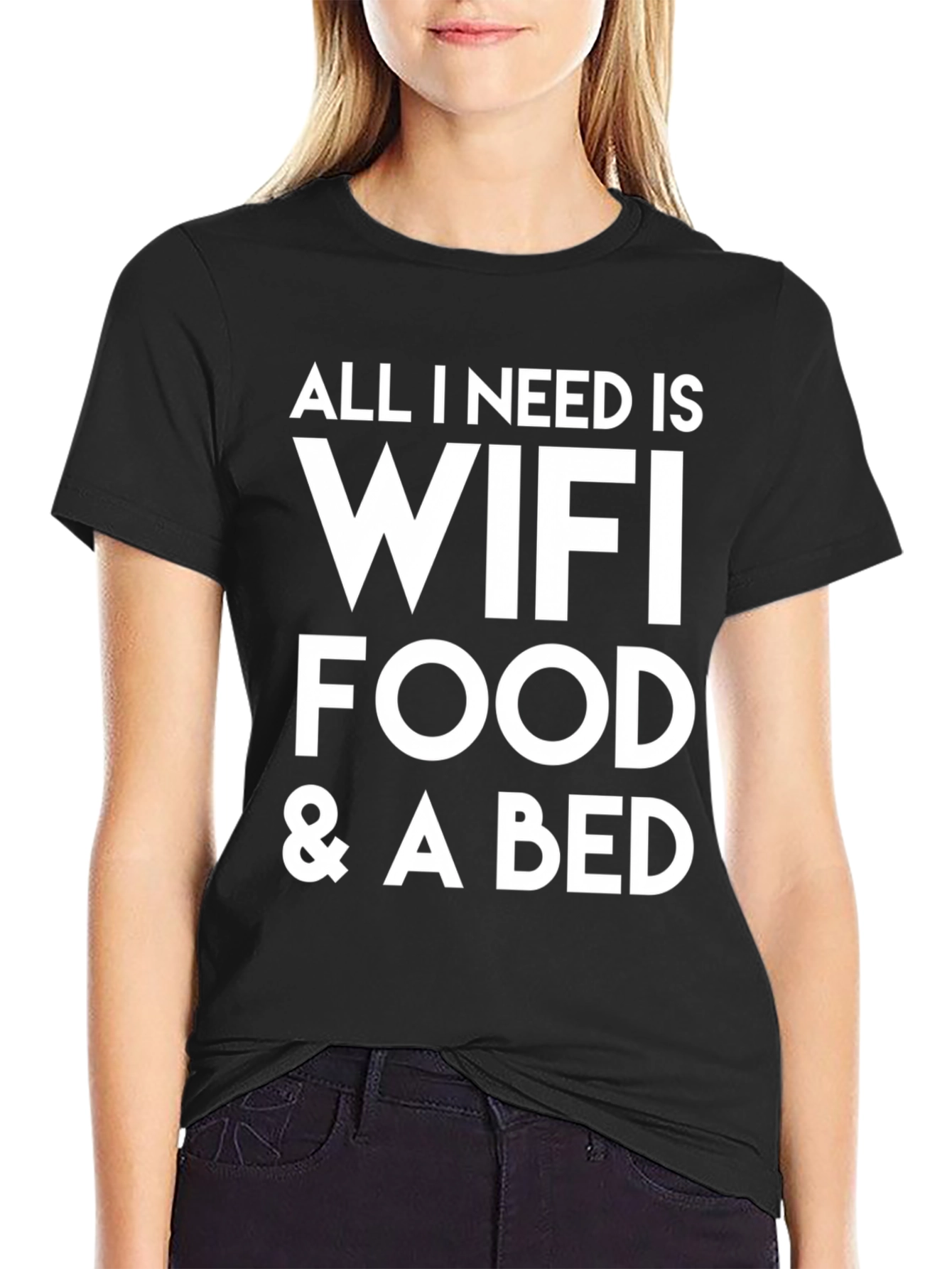 Wifi Food Bed T-Shirt - Comfortable Cotton Tee