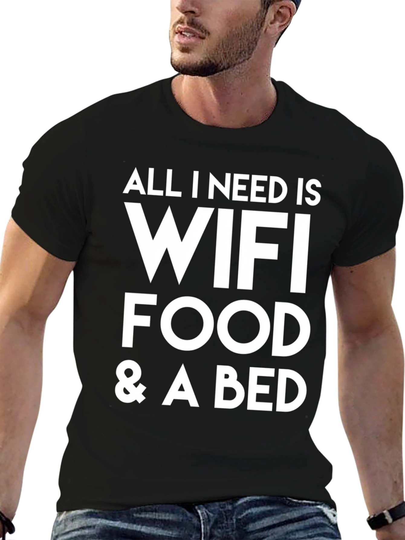 Wifi Food Bed T-Shirt - Comfortable Cotton Tee