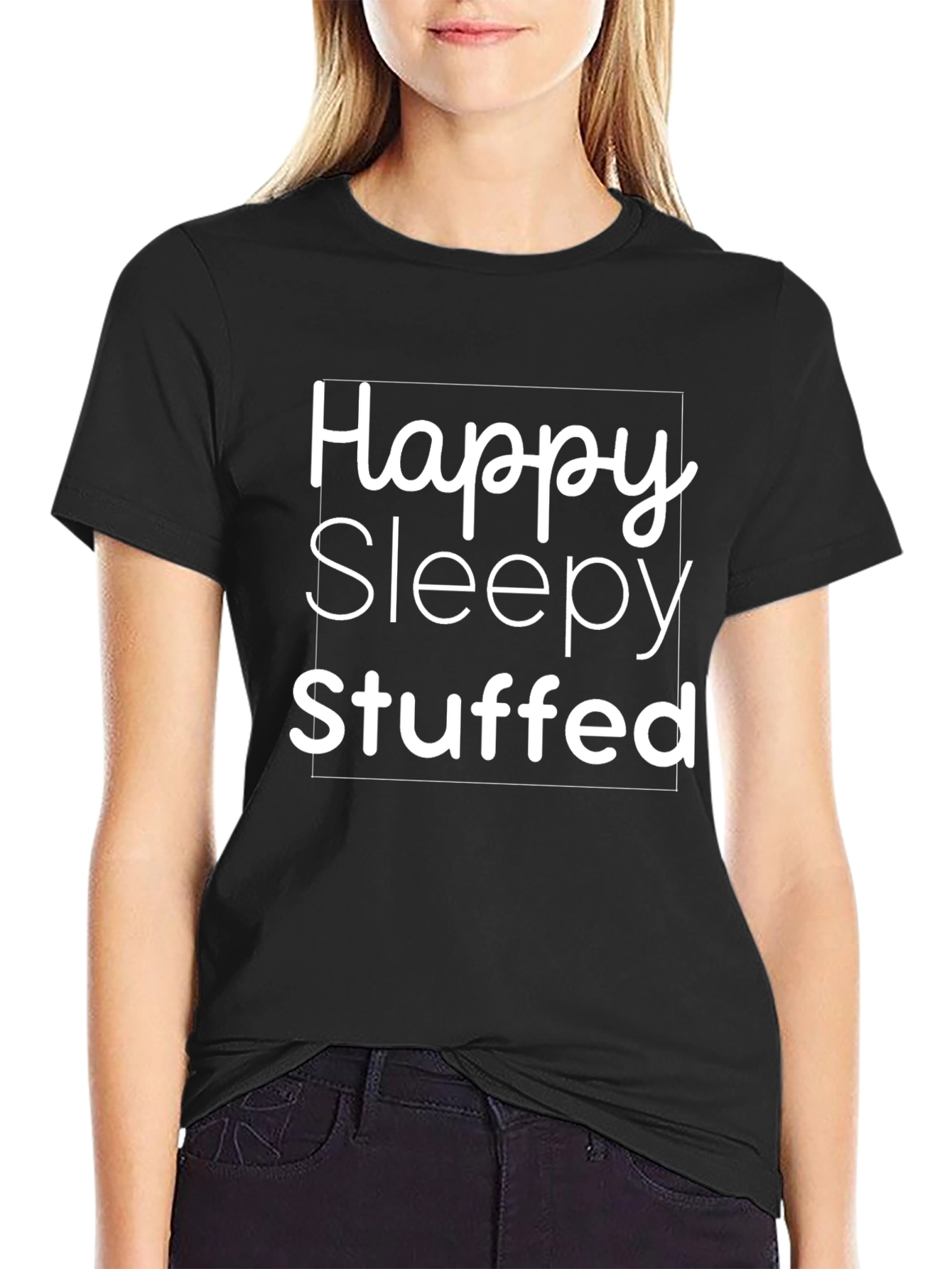 Happy Sleepy Stuffed T-Shirt - Thanksgiving