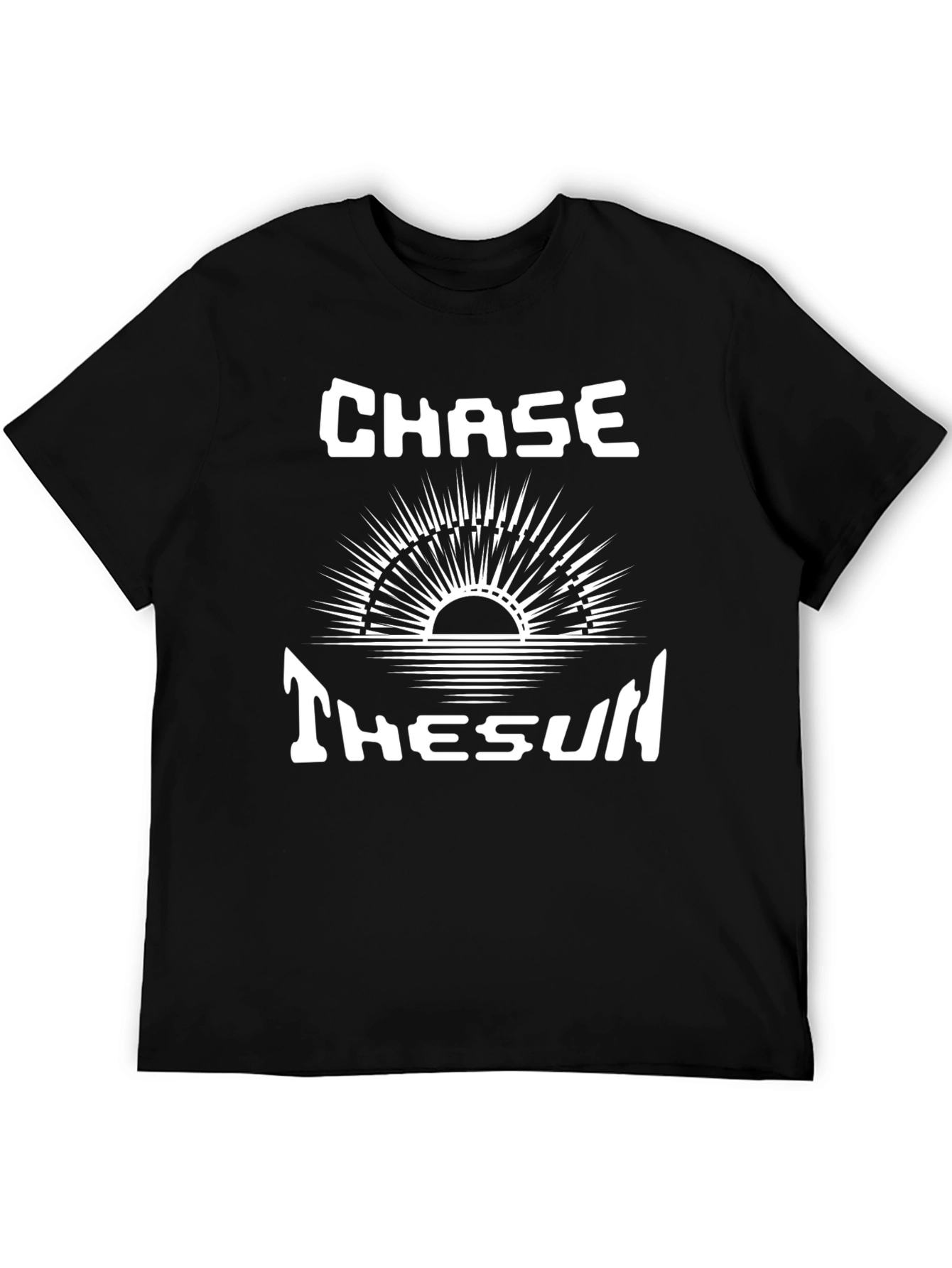 Chase the Sun Graphic Tee - Stylish Black T-Shirt