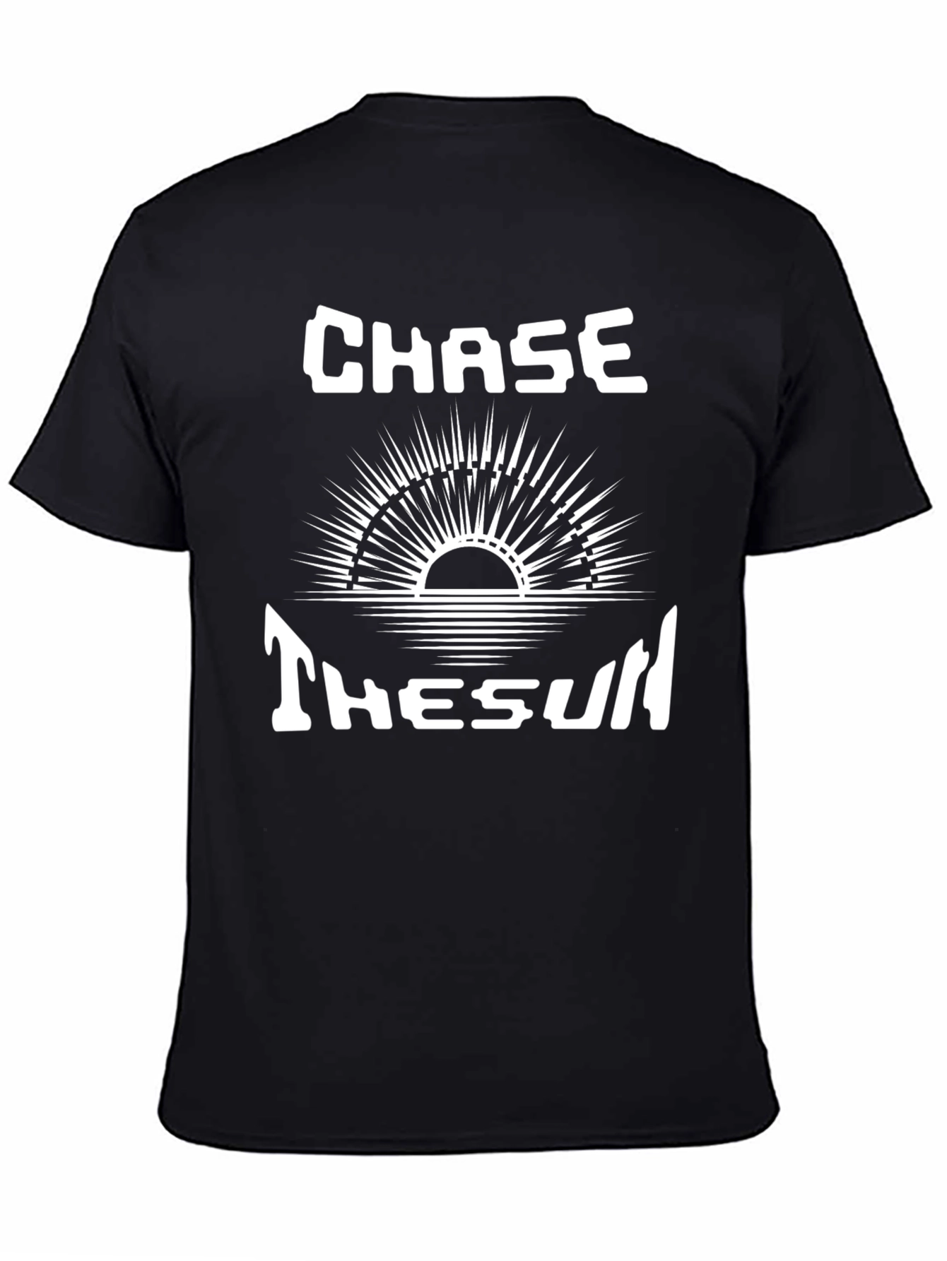 Chase the Sun Graphic Tee - Stylish Black T-Shirt