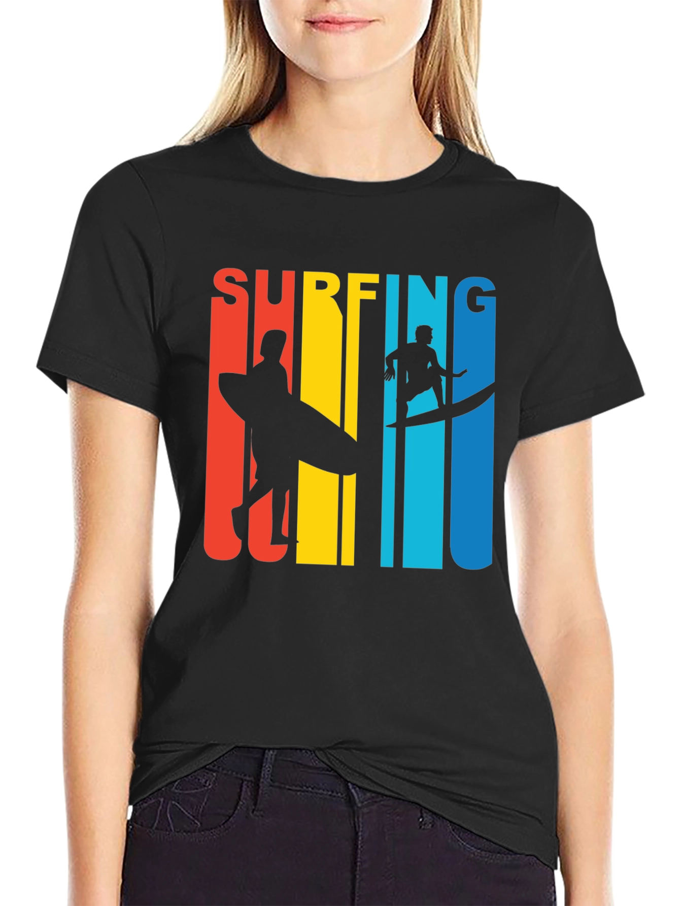 Surfing Graphic T-Shirt - Retro Style