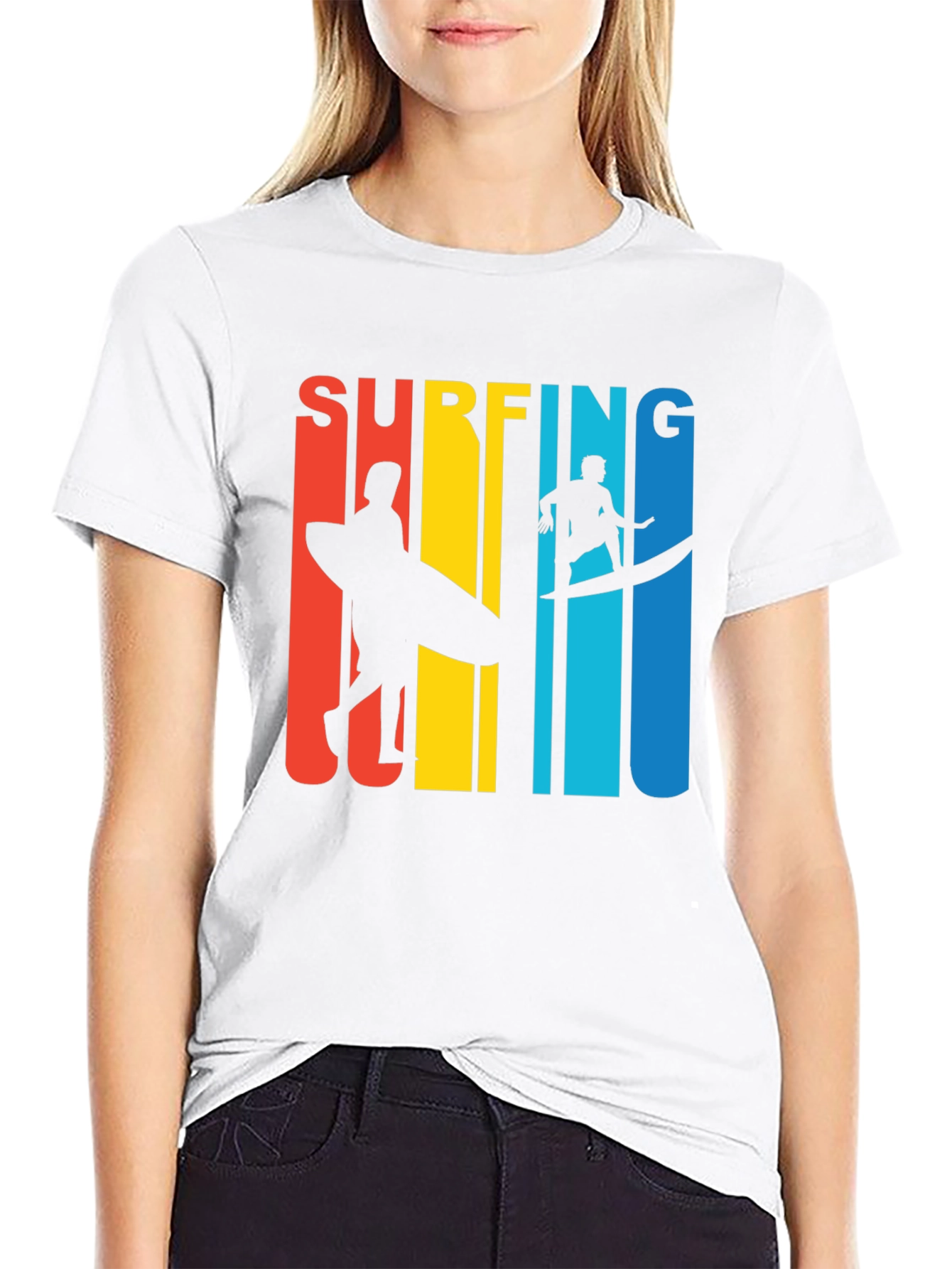 Surfing Graphic T-Shirt - Retro Style