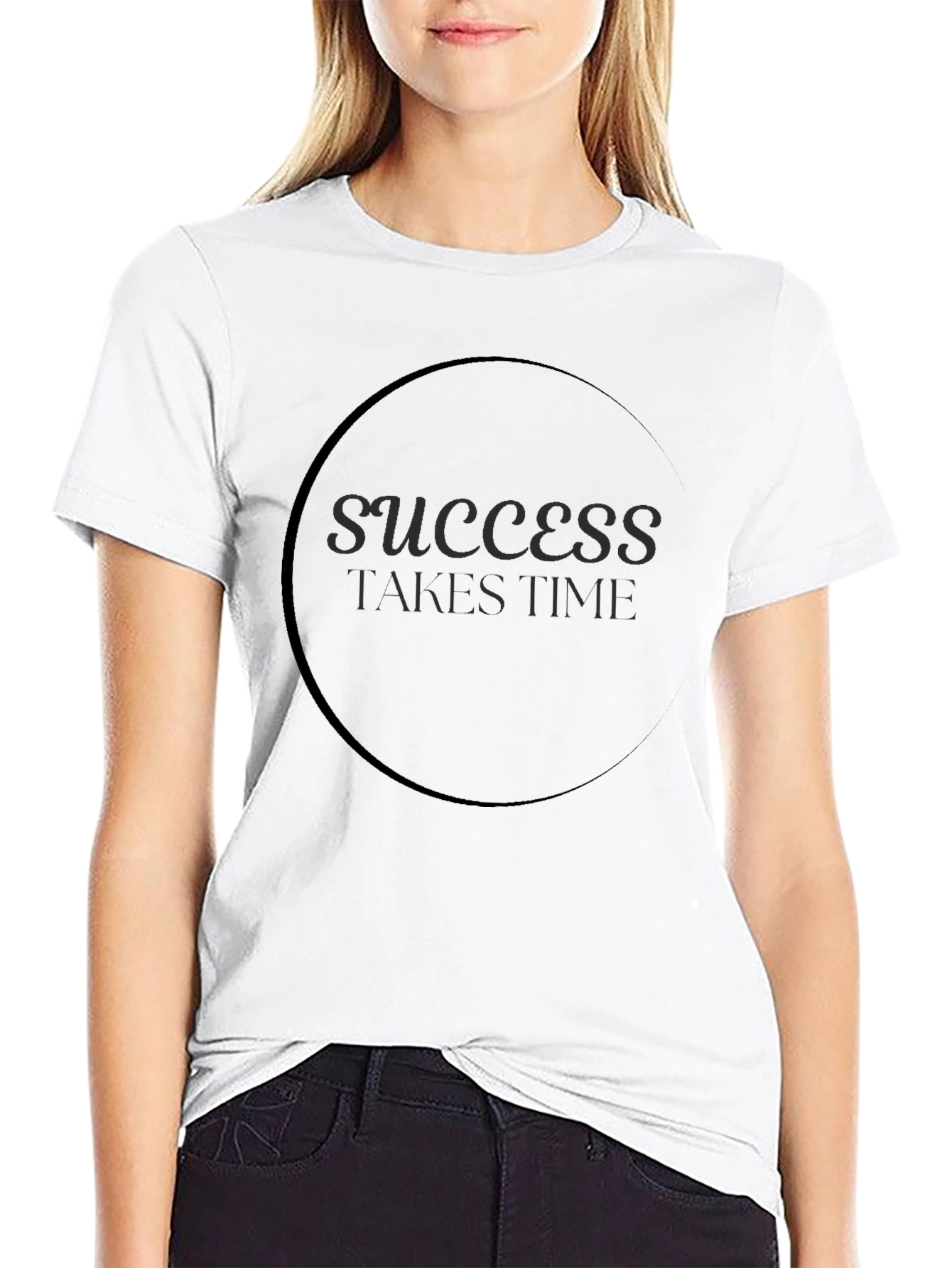 Success Takes Time Black Graphic Tee