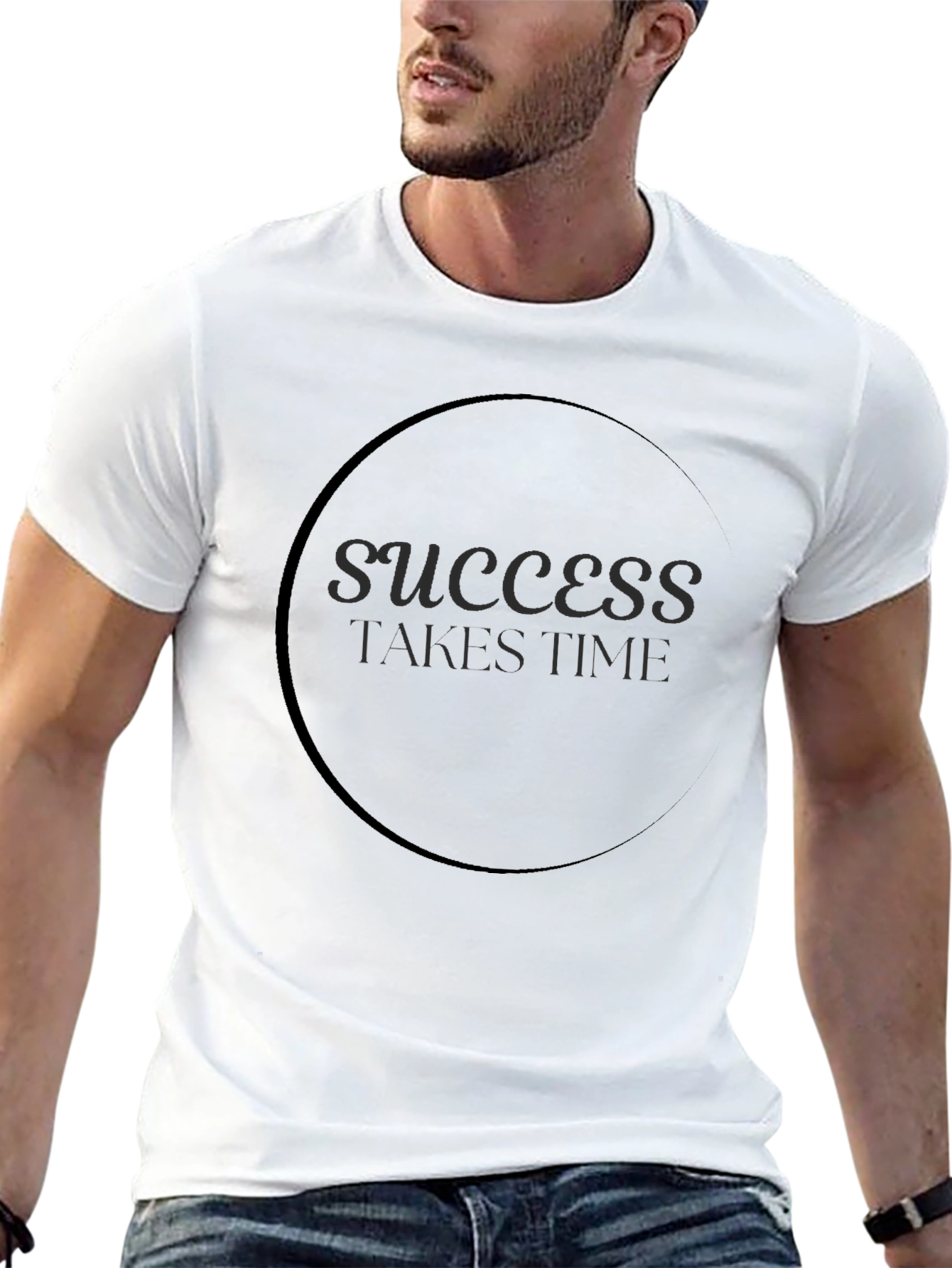 Success Takes Time Black Graphic Tee