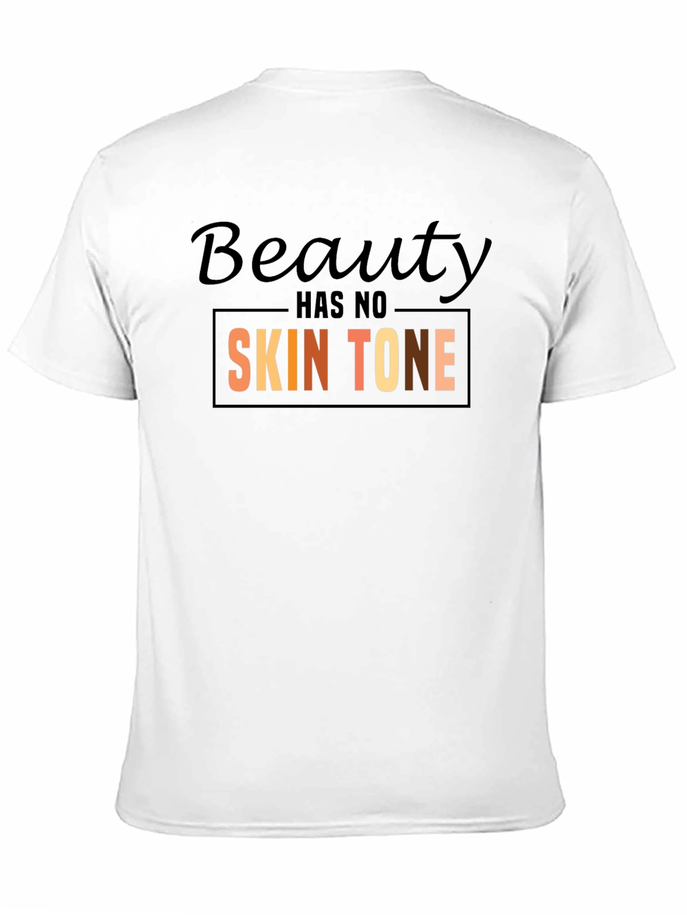 Beauty Has No Skin Tone Graphic Tee - Black