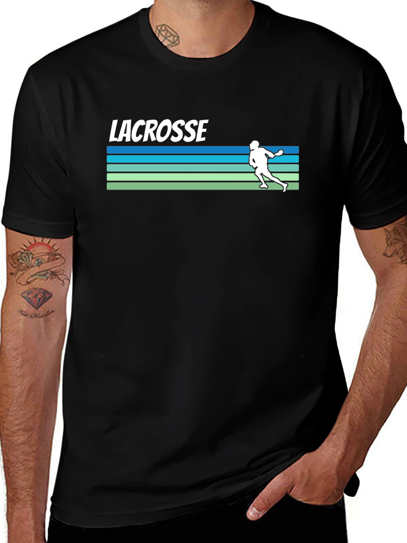 Lacrosse Graphic Tee - Black