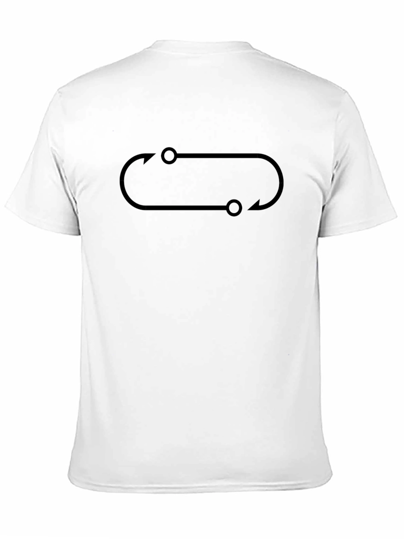 Modern Black T-Shirt with Loop Icon Design