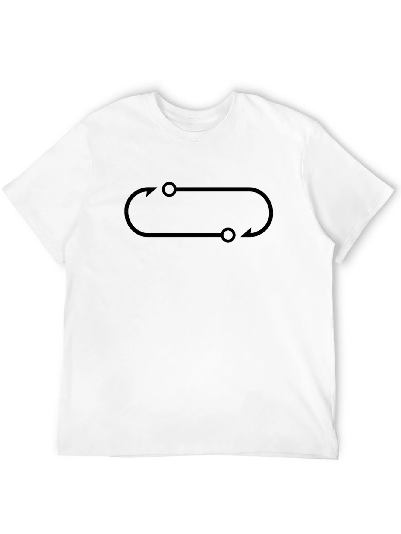 Modern Black T-Shirt with Loop Icon Design