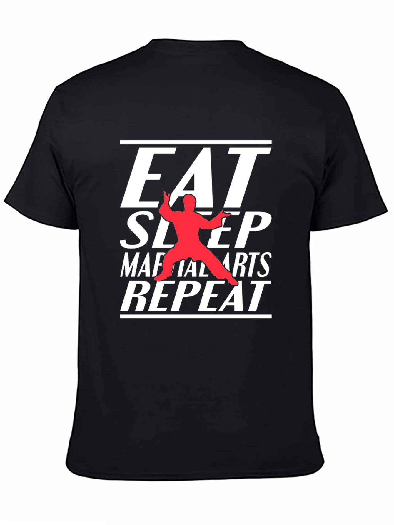 Eat Sleep Martial Arts Repeat Black T-Shirt