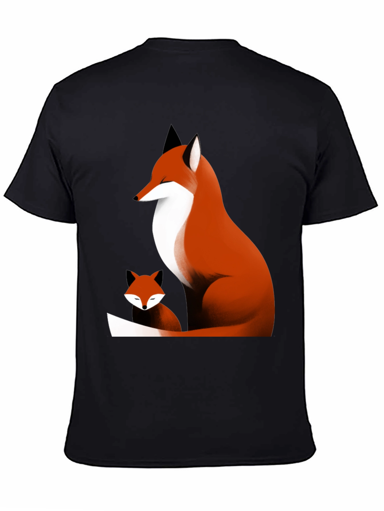 Fox Graphic Tee - Stylish Black Cotton Shirt