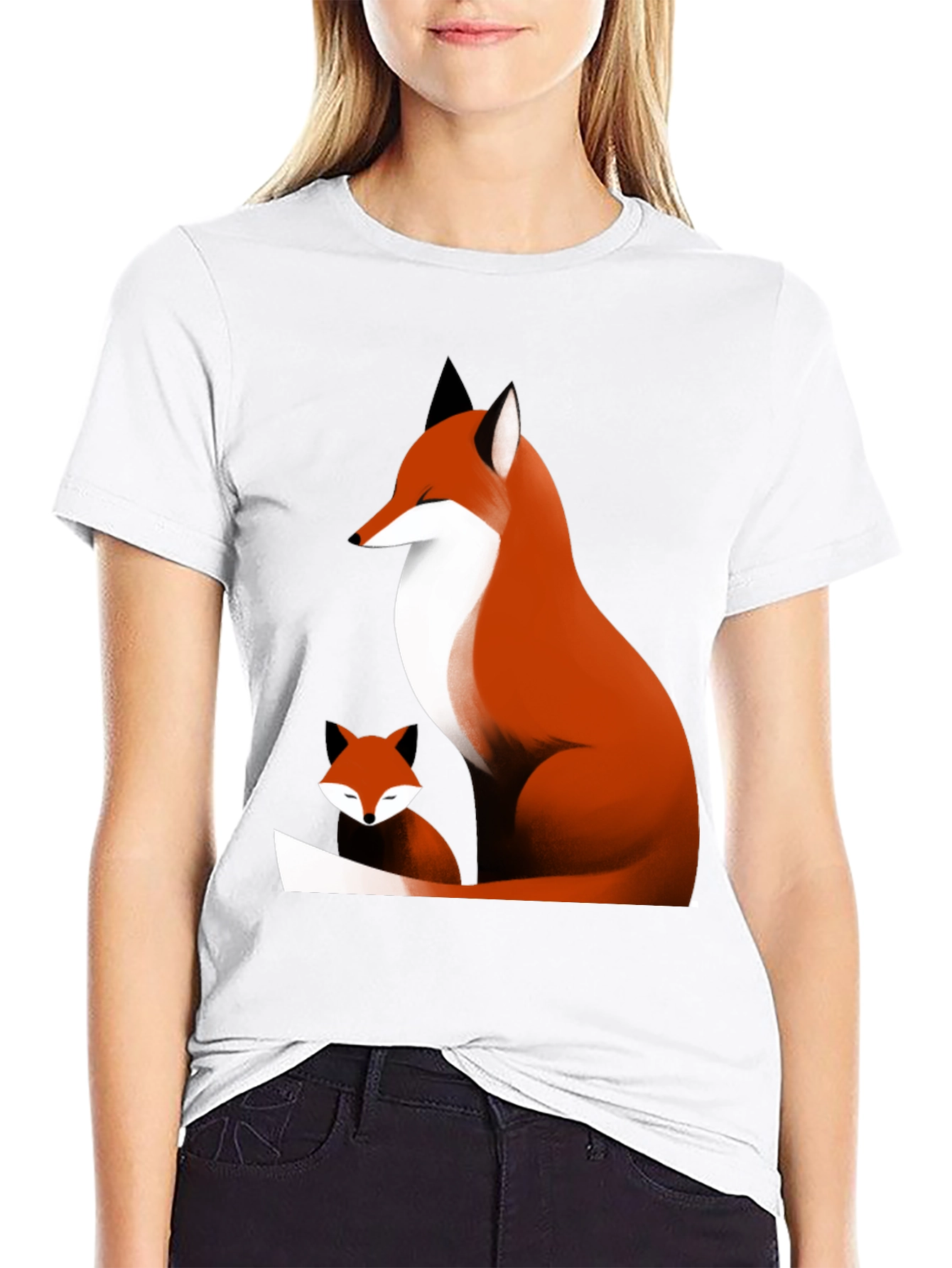 Fox Graphic Tee - Stylish Black Cotton Shirt