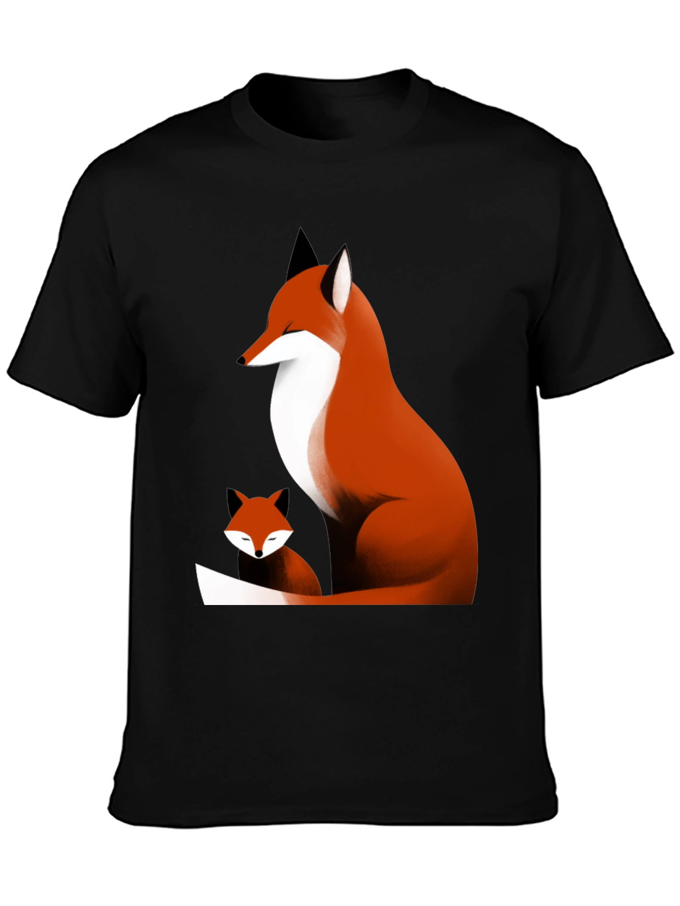 Fox Graphic Tee - Stylish Black Cotton Shirt