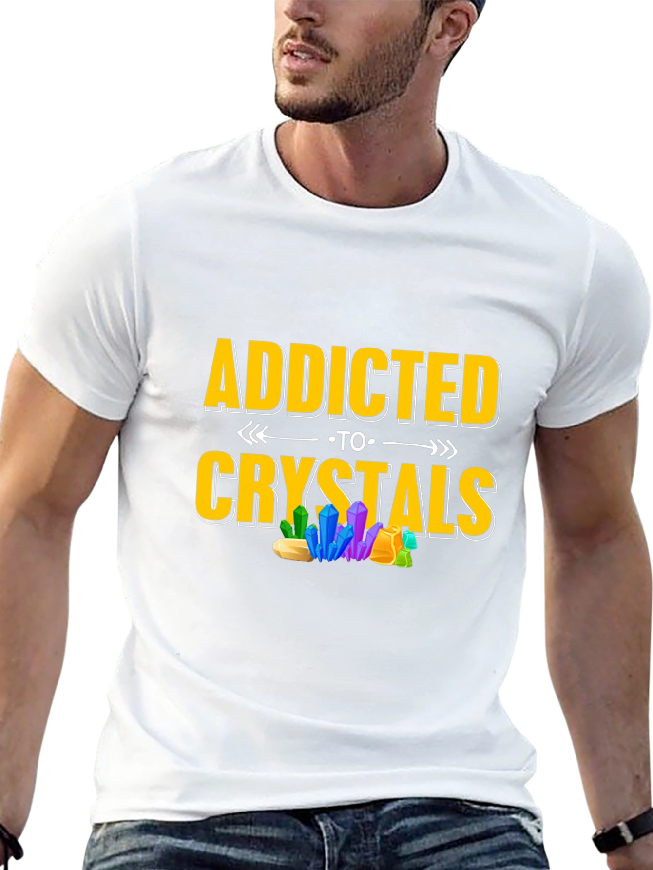 Addicted to Crystals Graphic T-Shirt