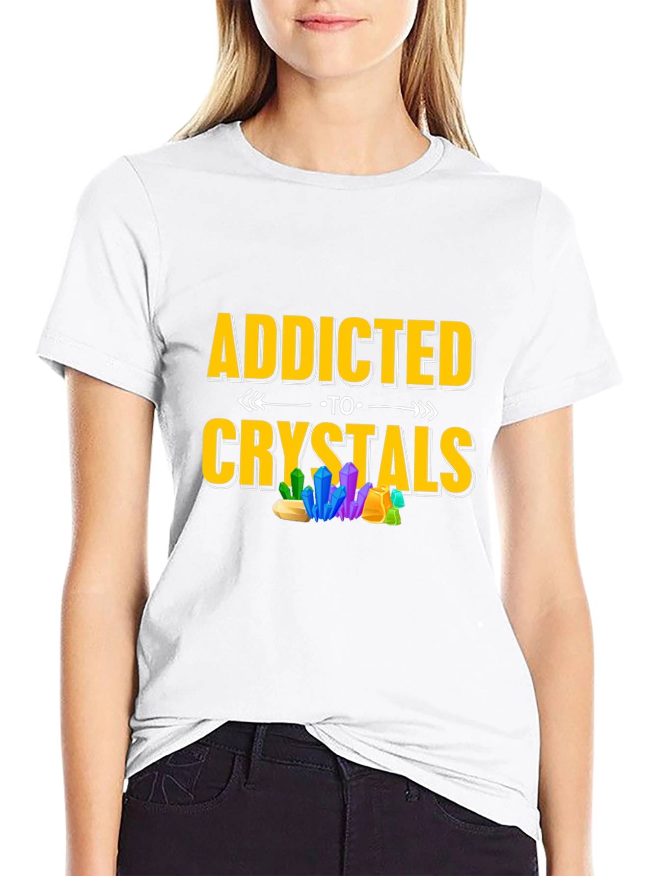 Addicted to Crystals Graphic T-Shirt