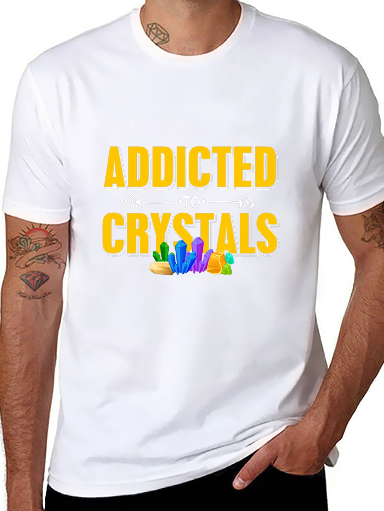 Addicted to Crystals Graphic T-Shirt