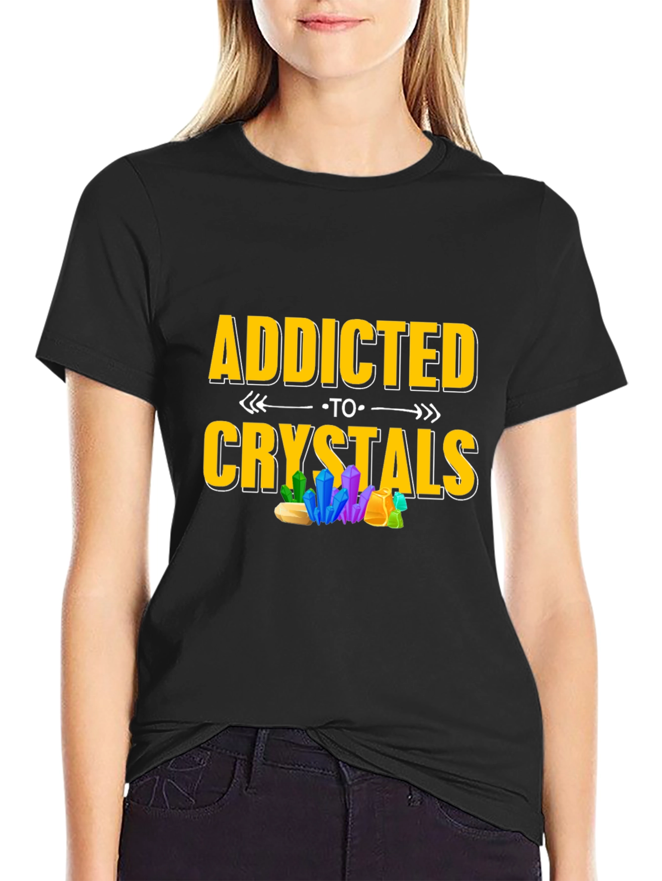 Addicted to Crystals Graphic T-Shirt