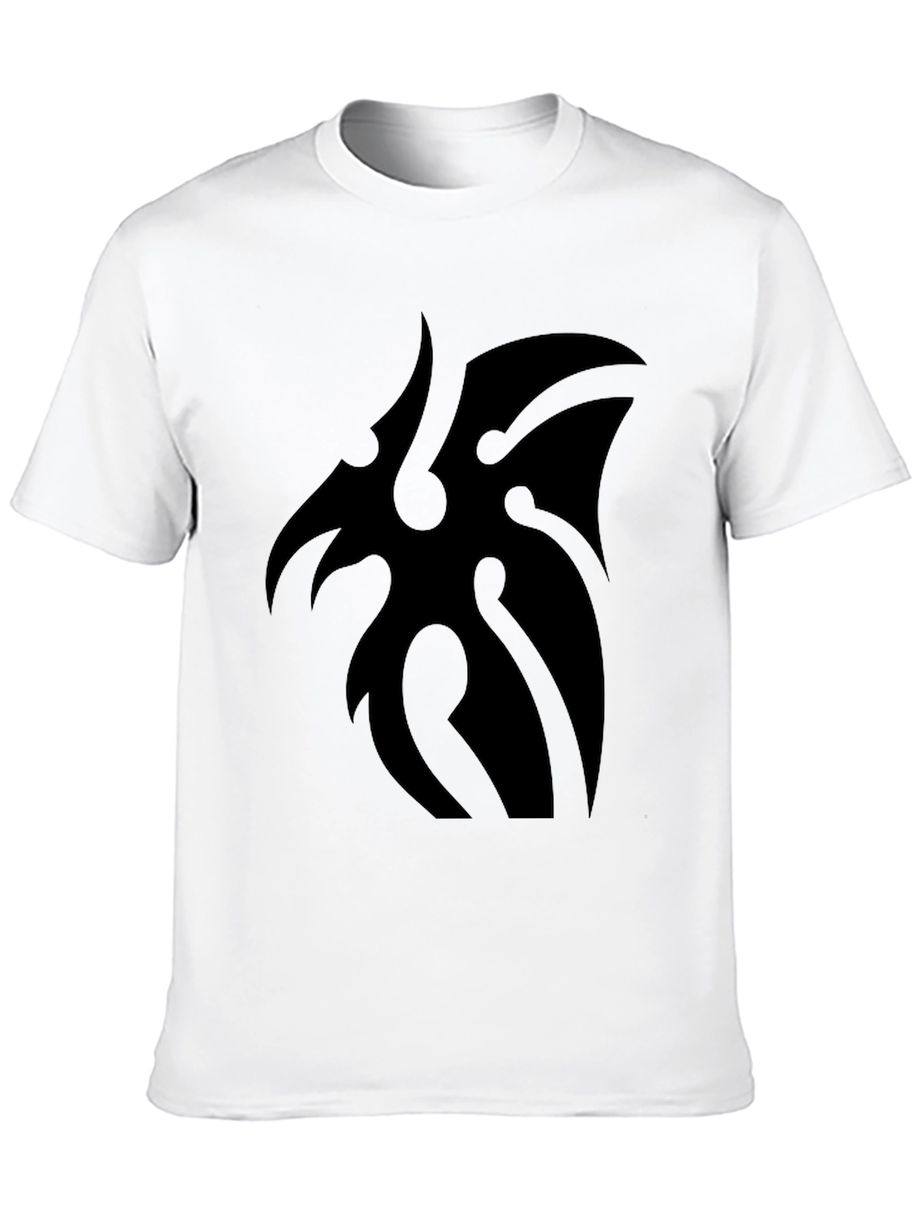 Mens Black Tribal Graphic Tee - Casual Style
