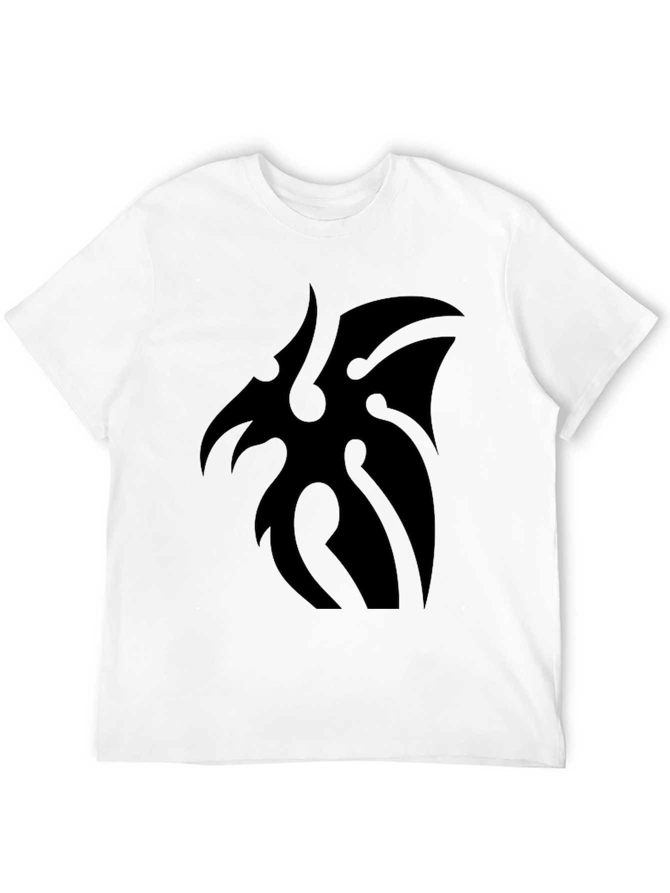 Mens Black Tribal Graphic Tee - Casual Style