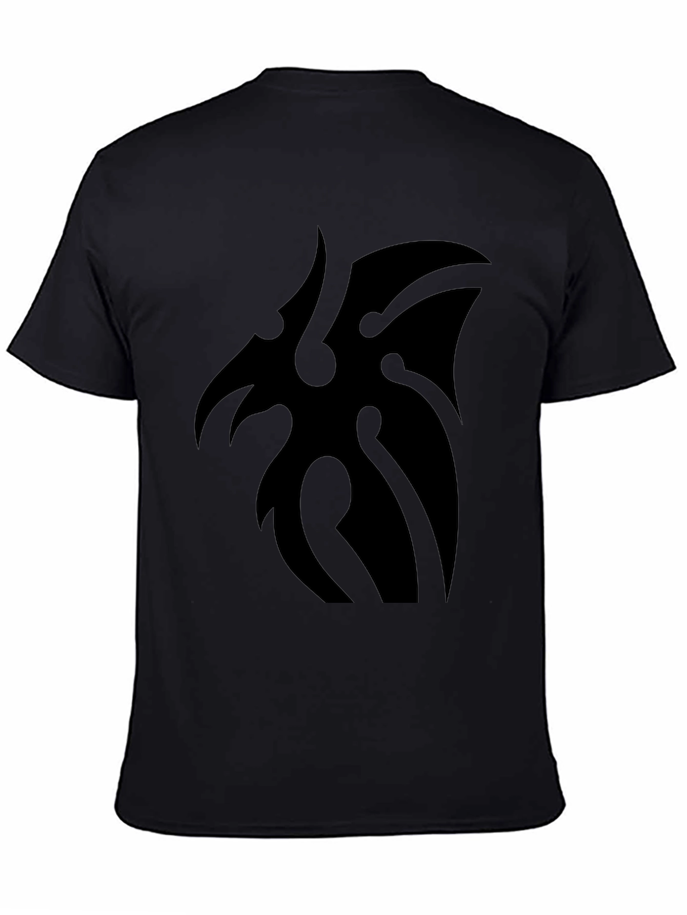 Mens Black Tribal Graphic Tee - Casual Style