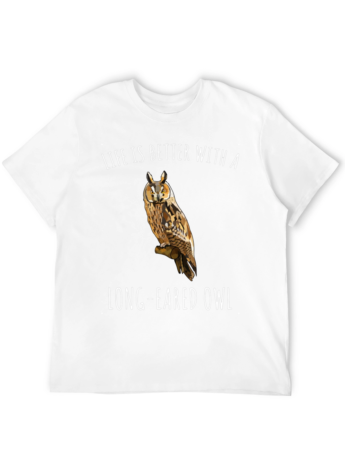 Long-Eared Owl Graphic T-Shirt - Bird Lover Tee