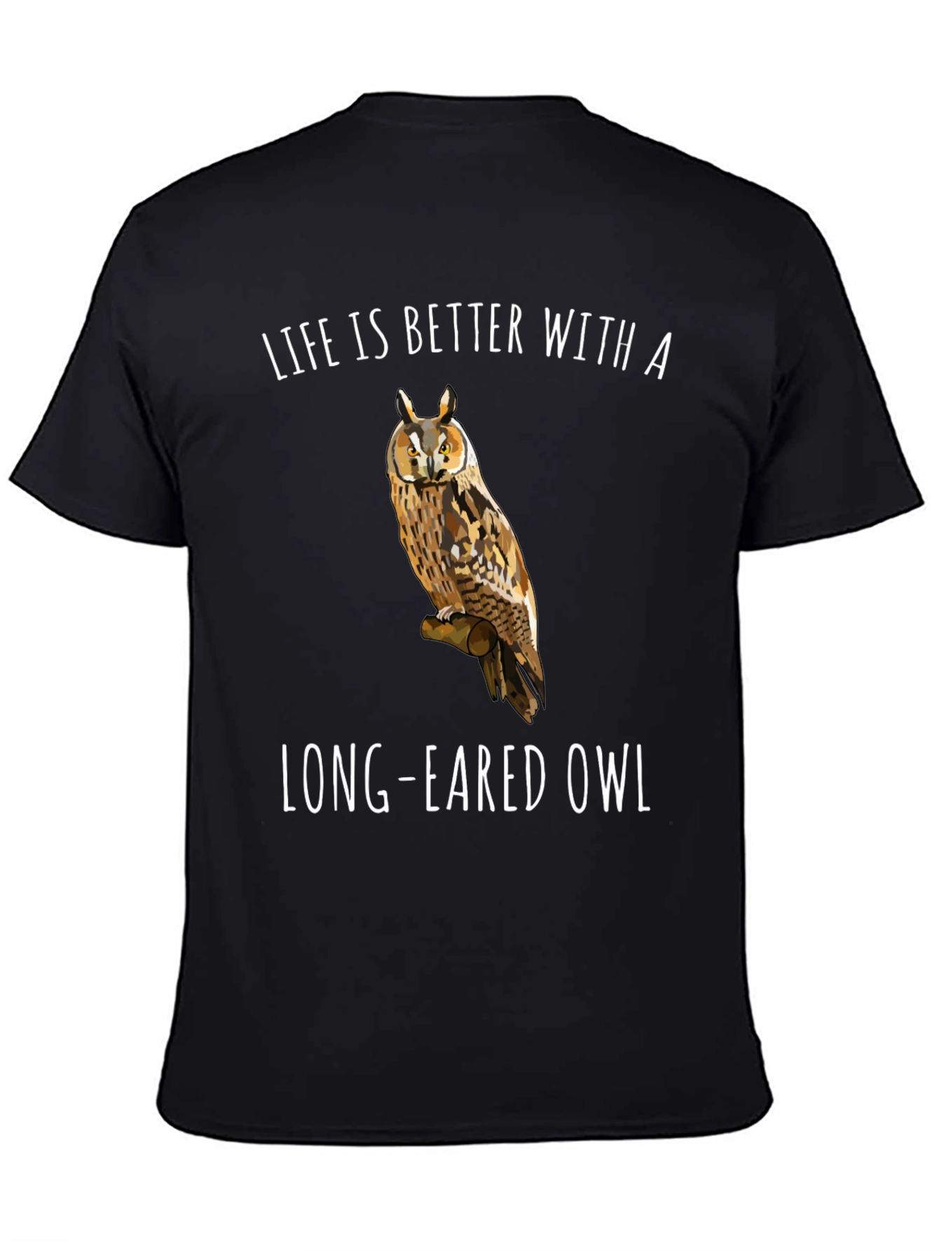 Long-Eared Owl Graphic T-Shirt - Bird Lover Tee