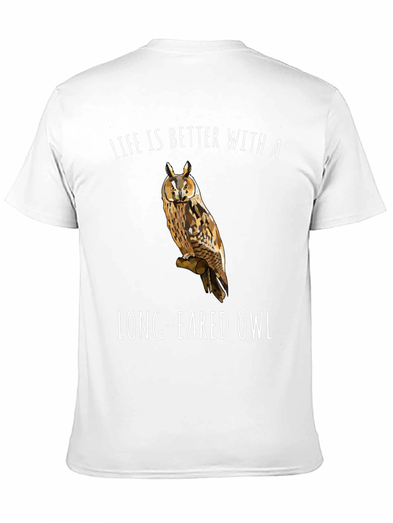 Long-Eared Owl Graphic T-Shirt - Bird Lover Tee