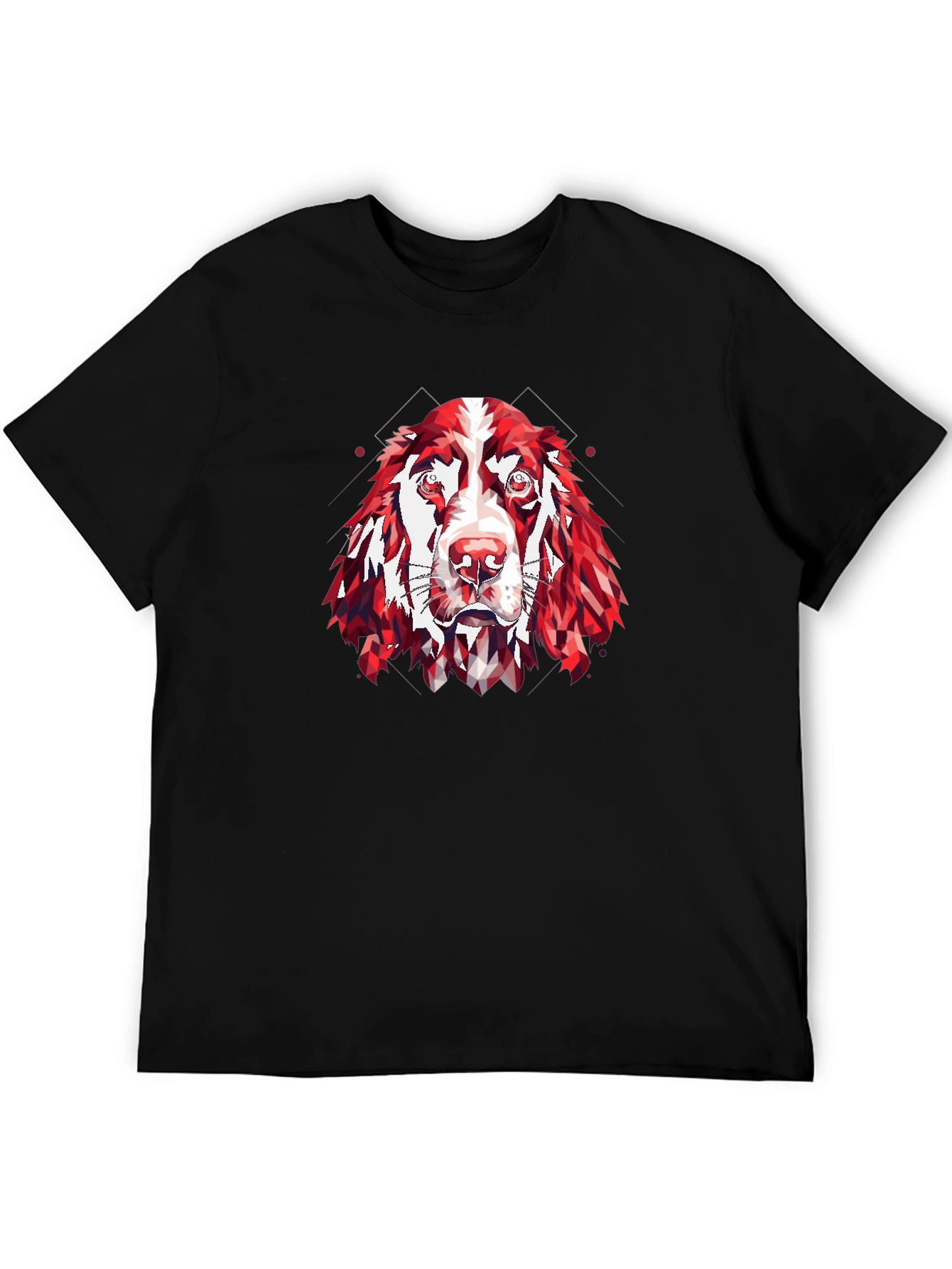 Geometric Dog Head T-Shirt