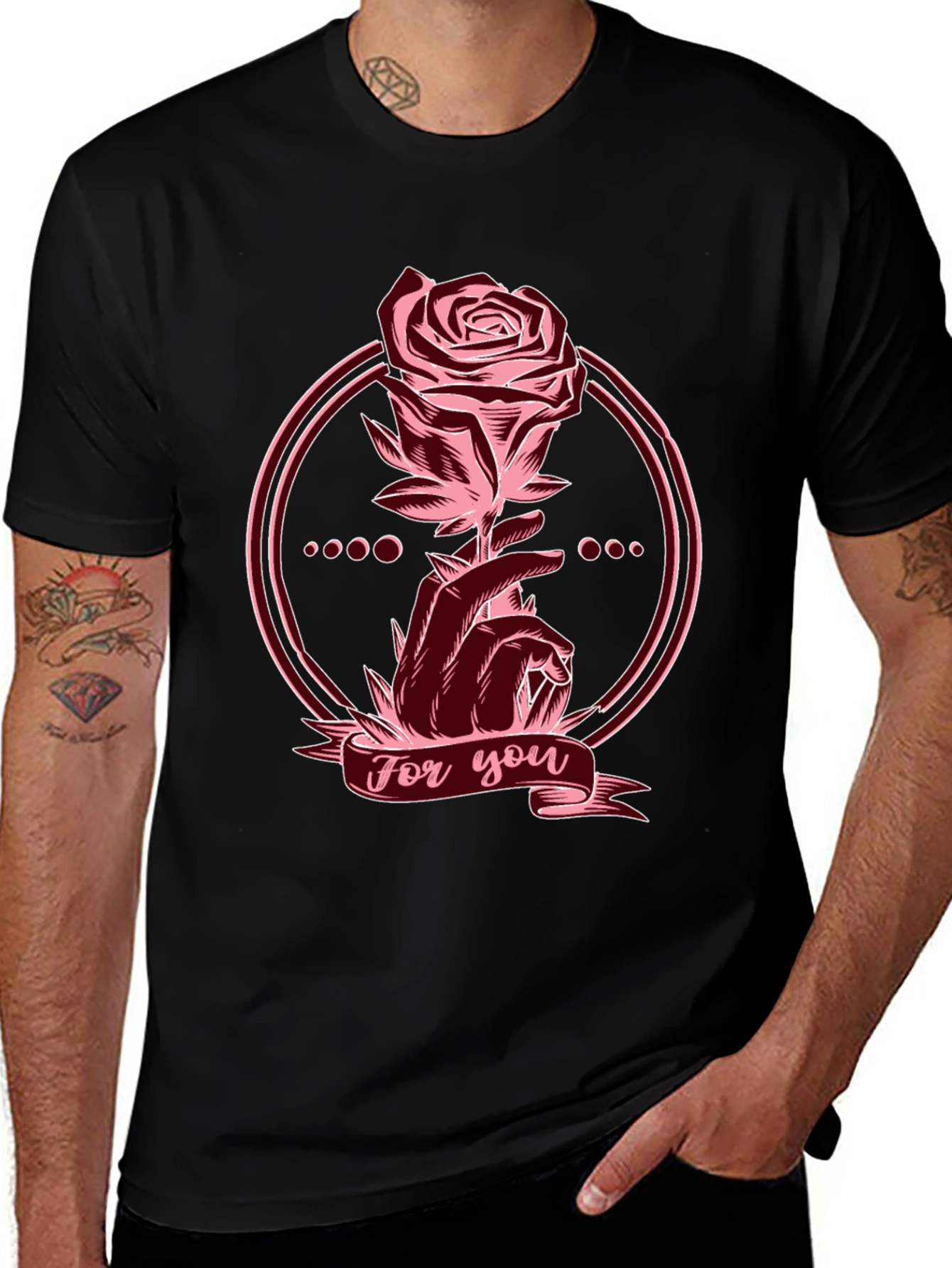 Rose Graphic Tee - For You Statement Shirt