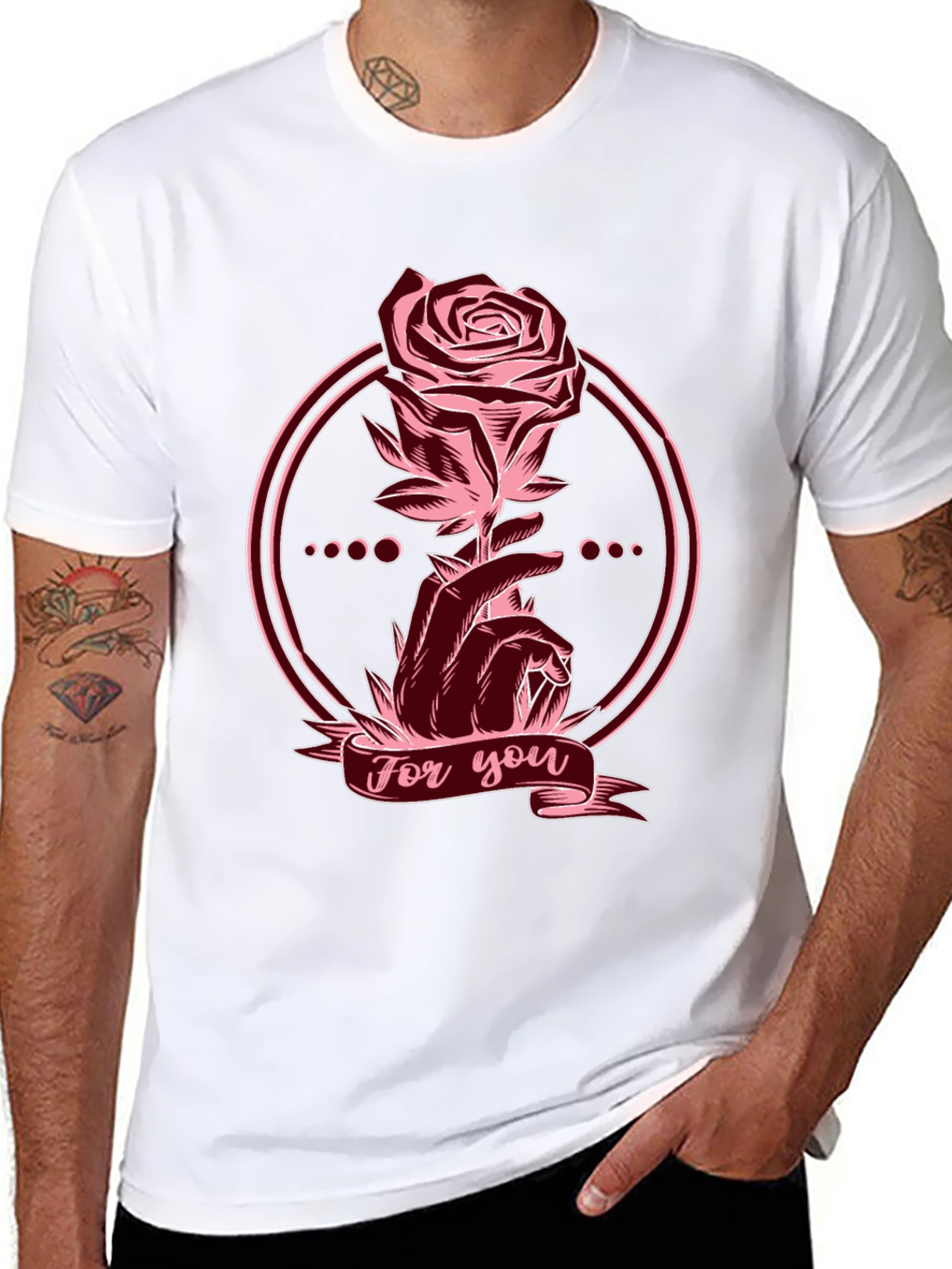Rose Graphic Tee - For You Statement Shirt