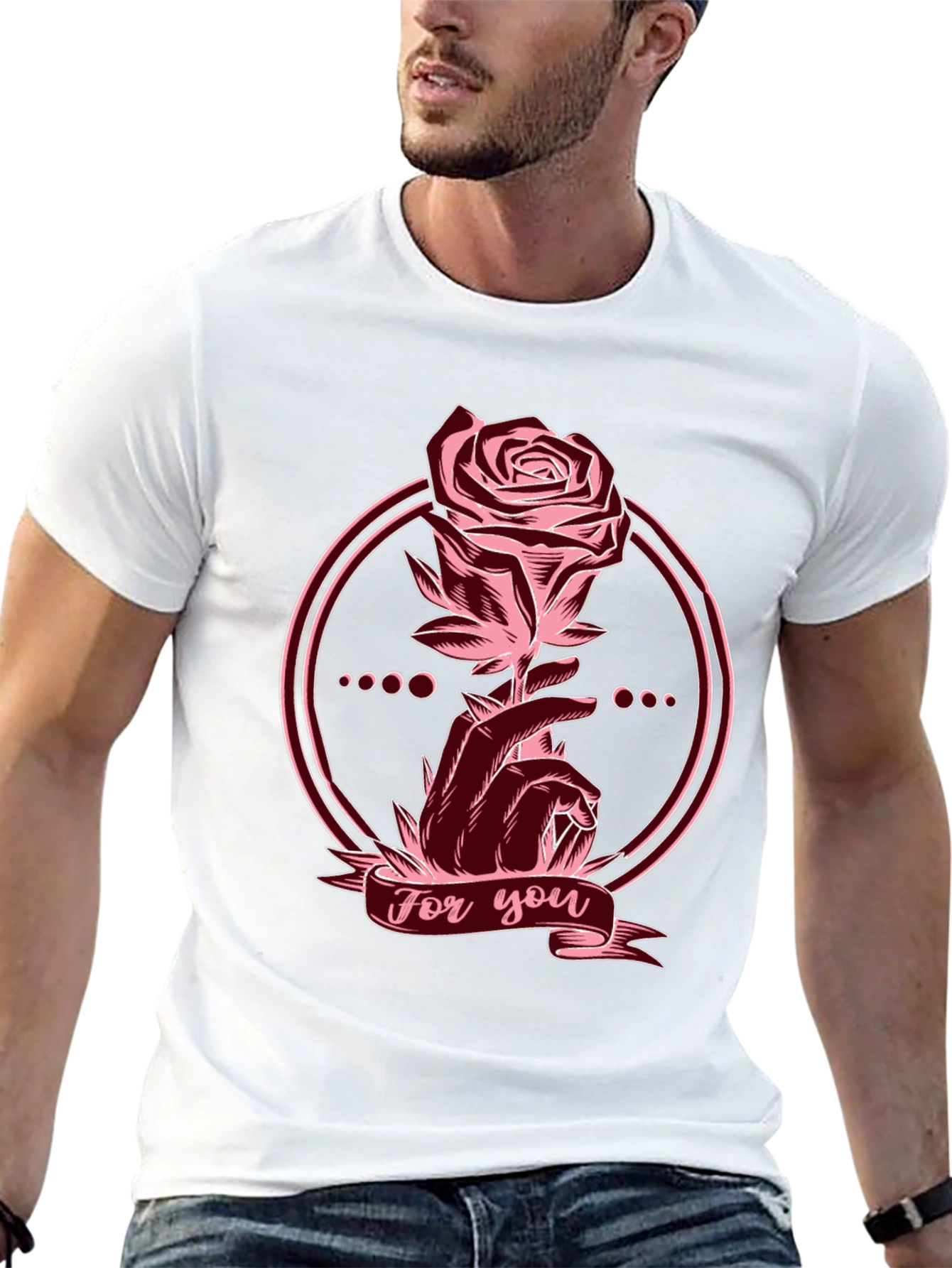 Rose Graphic Tee - For You Statement Shirt
