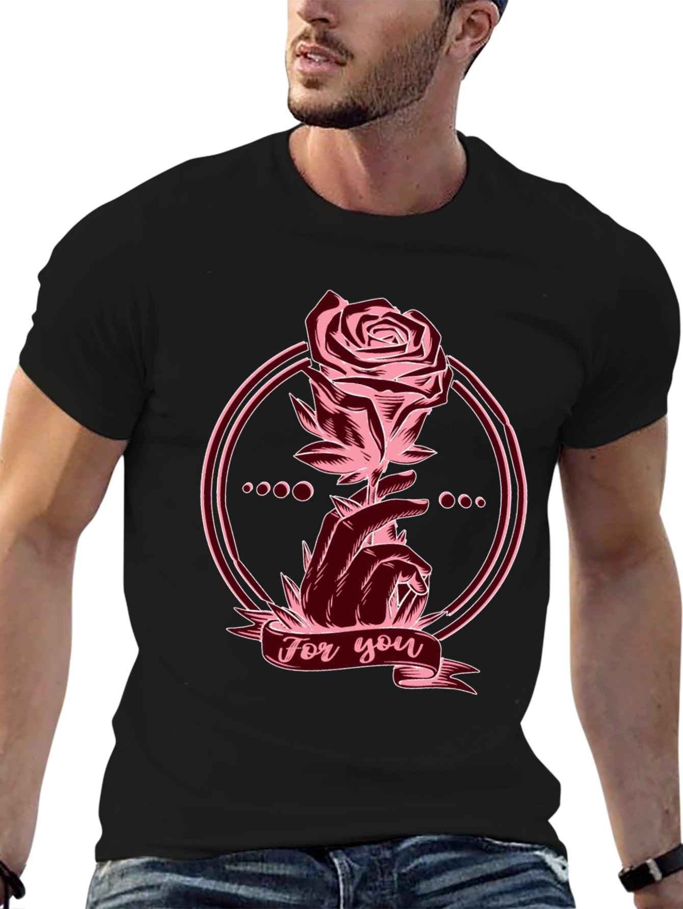 Rose Graphic Tee - For You Statement Shirt