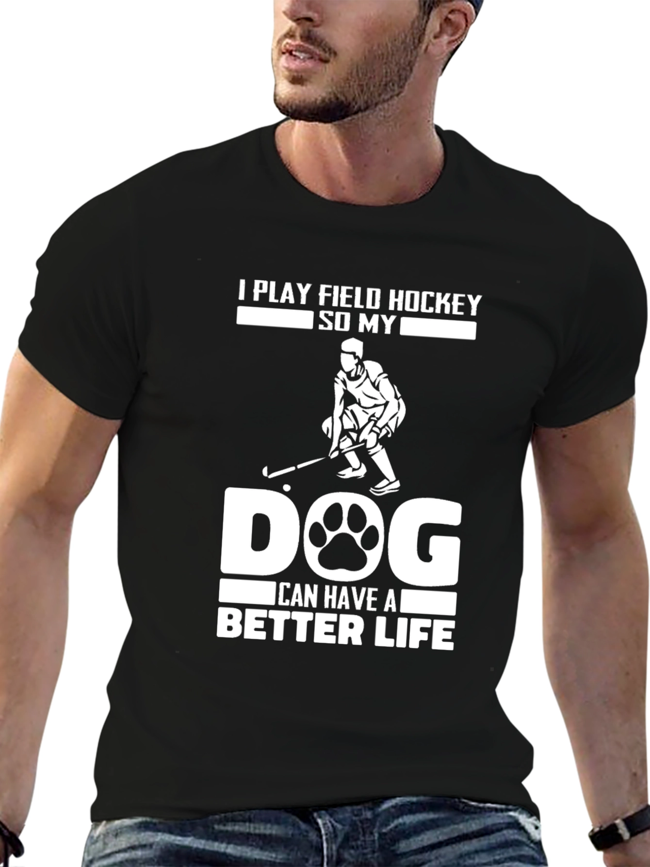 Field Hockey Dog Lover T-Shirt