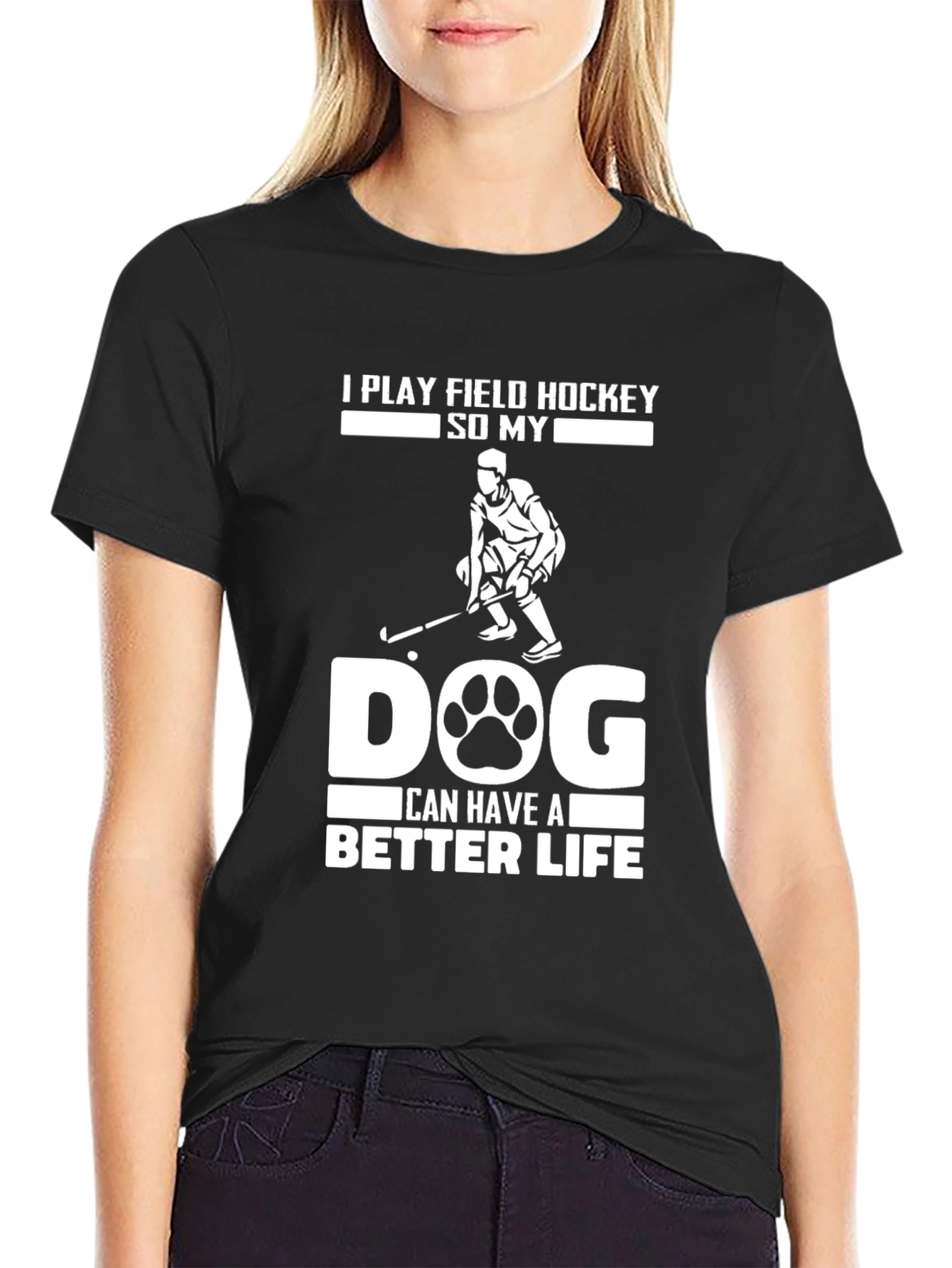 Field Hockey Dog Lover T-Shirt