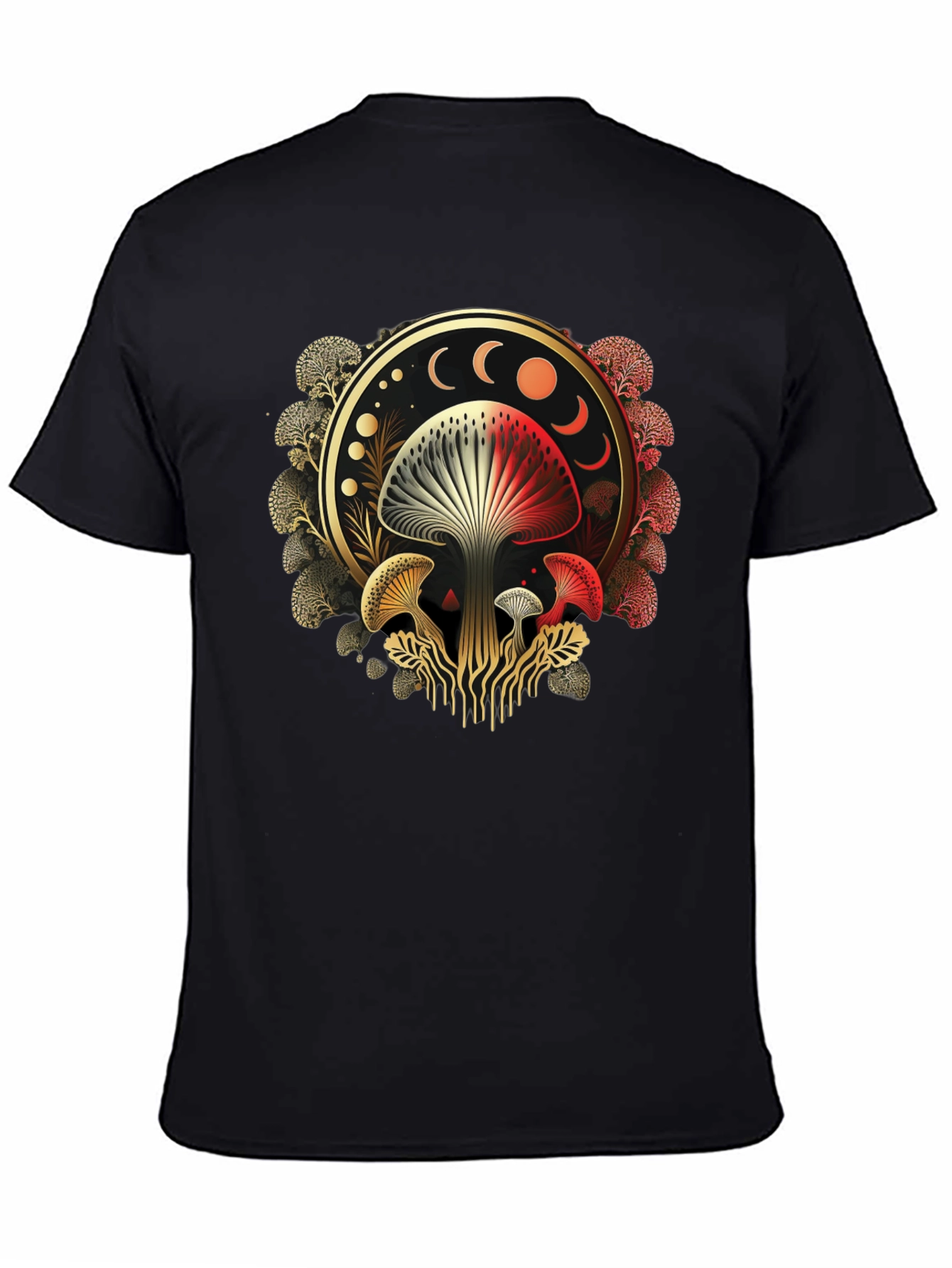 Mystic Mushroom Moon Phase Graphic Tee