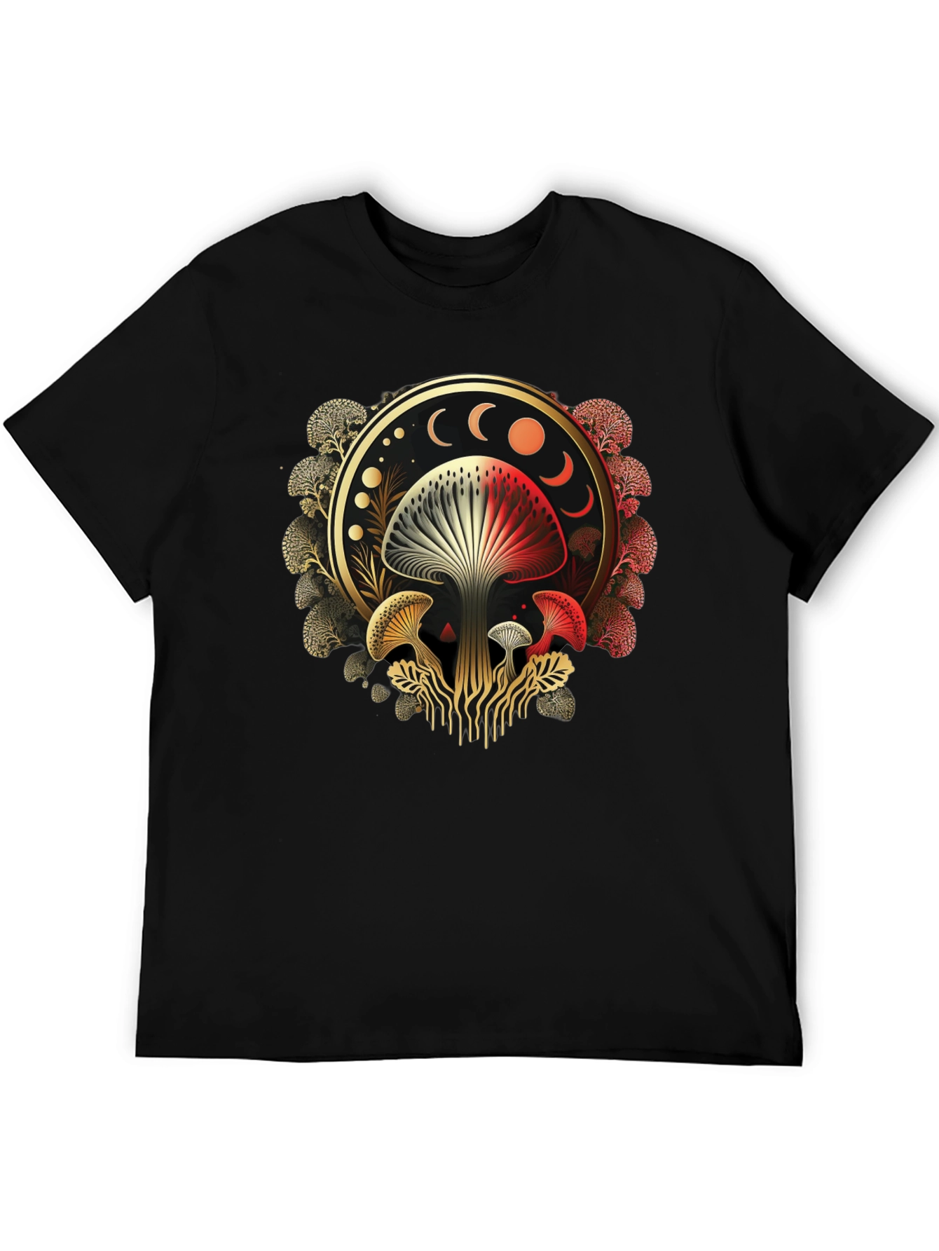 Mystic Mushroom Moon Phase Graphic Tee
