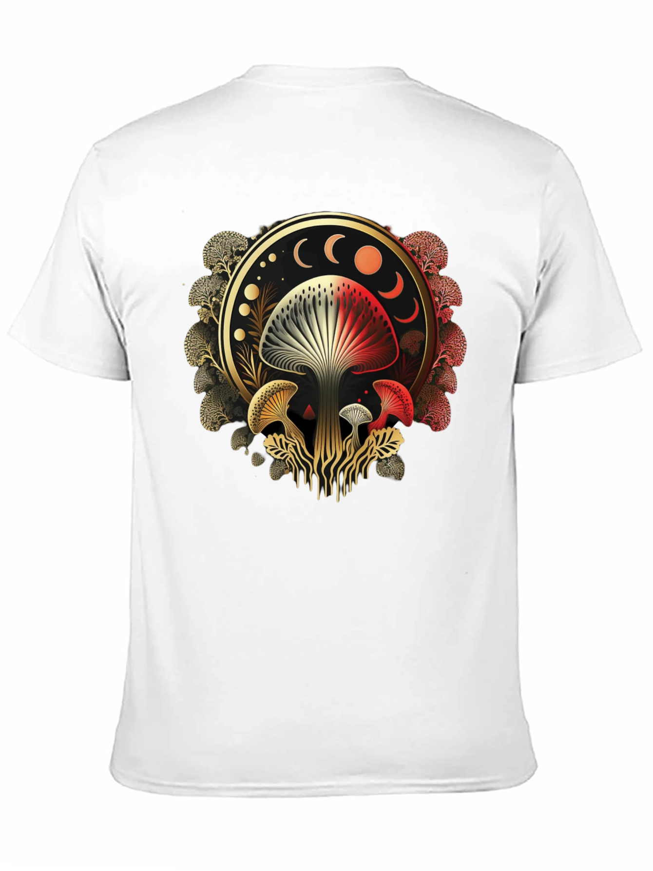 Mystic Mushroom Moon Phase Graphic Tee