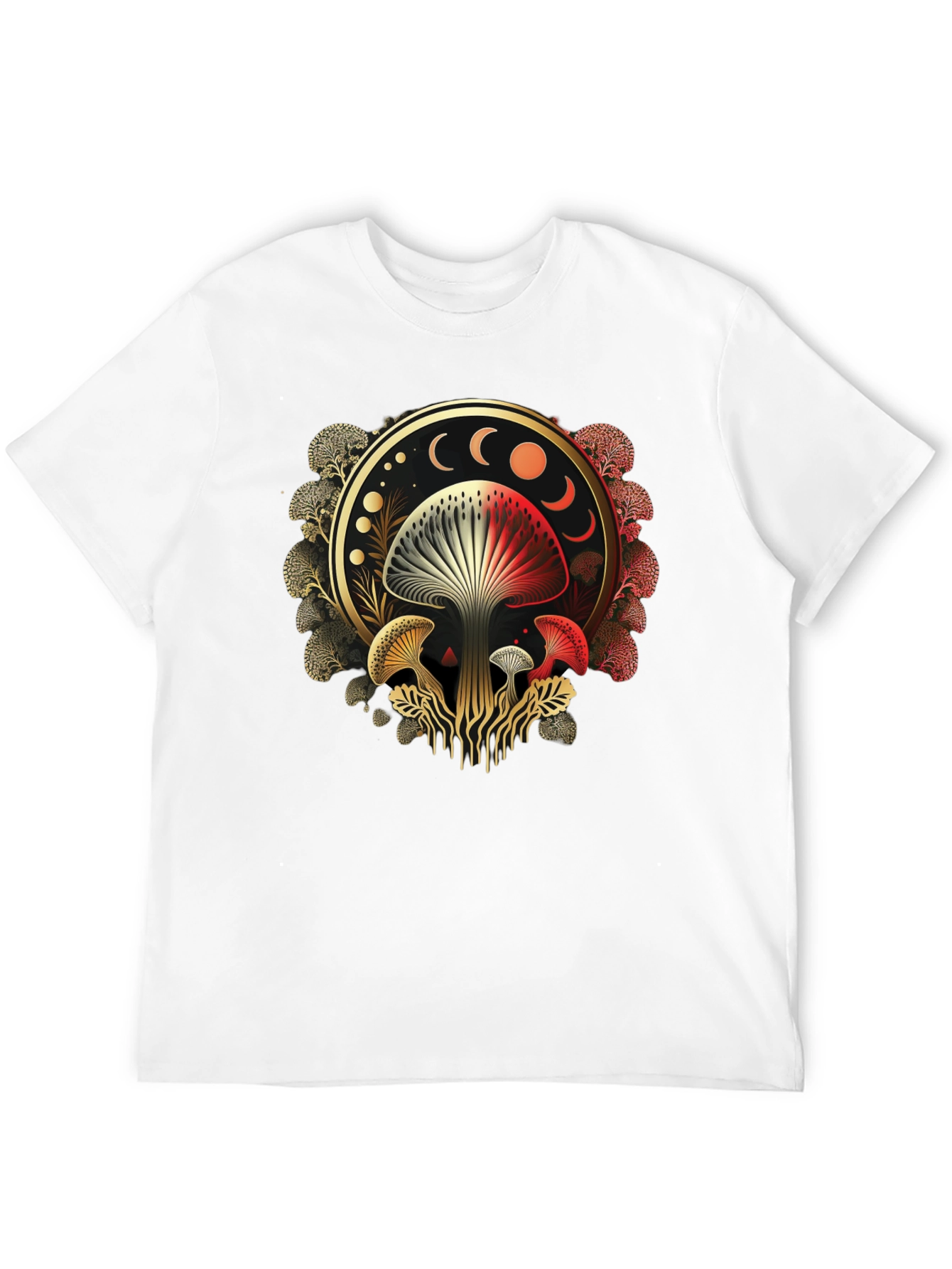 Mystic Mushroom Moon Phase Graphic Tee