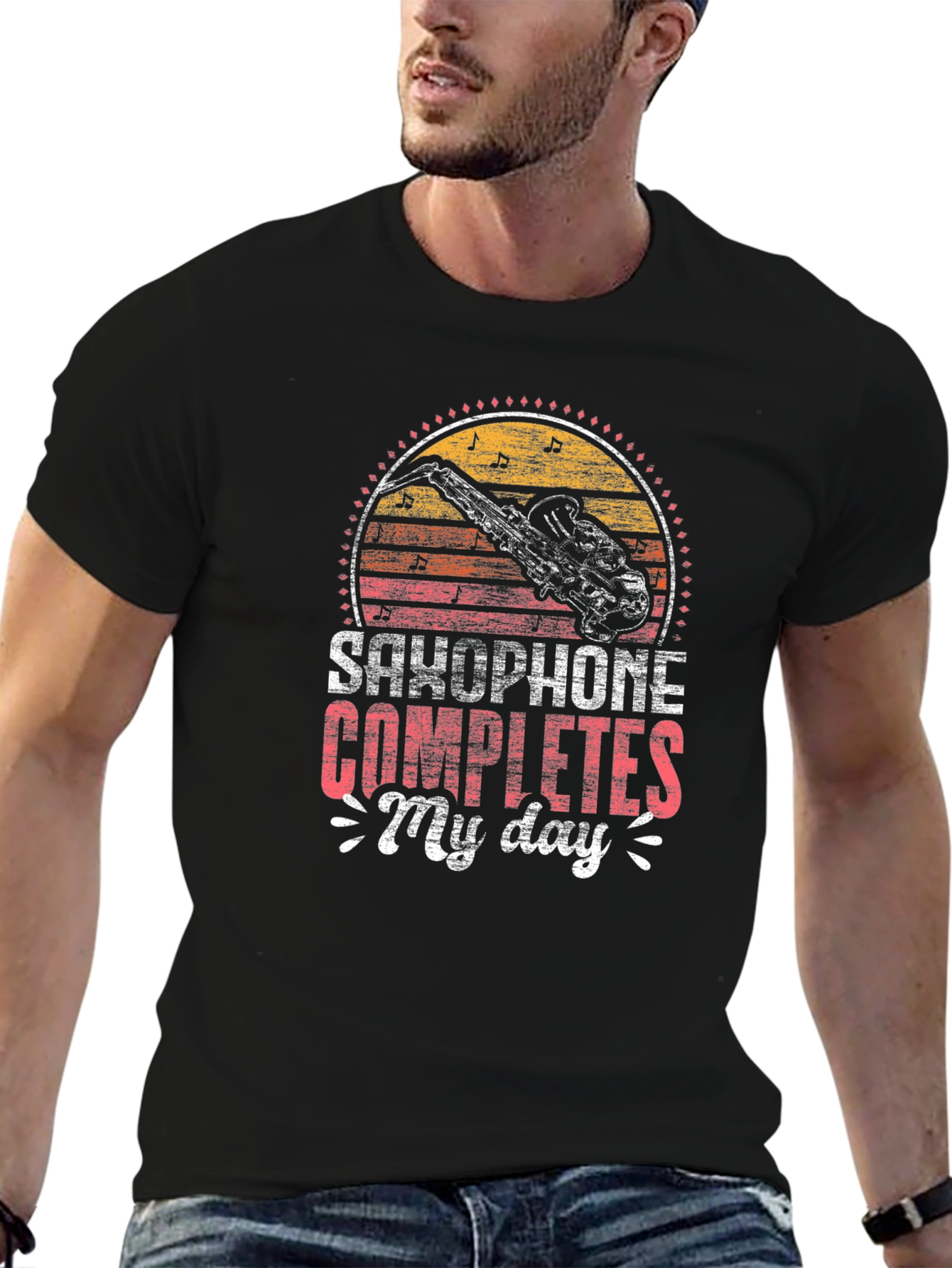 Saxophone Completes My Day Graphic T-Shirt