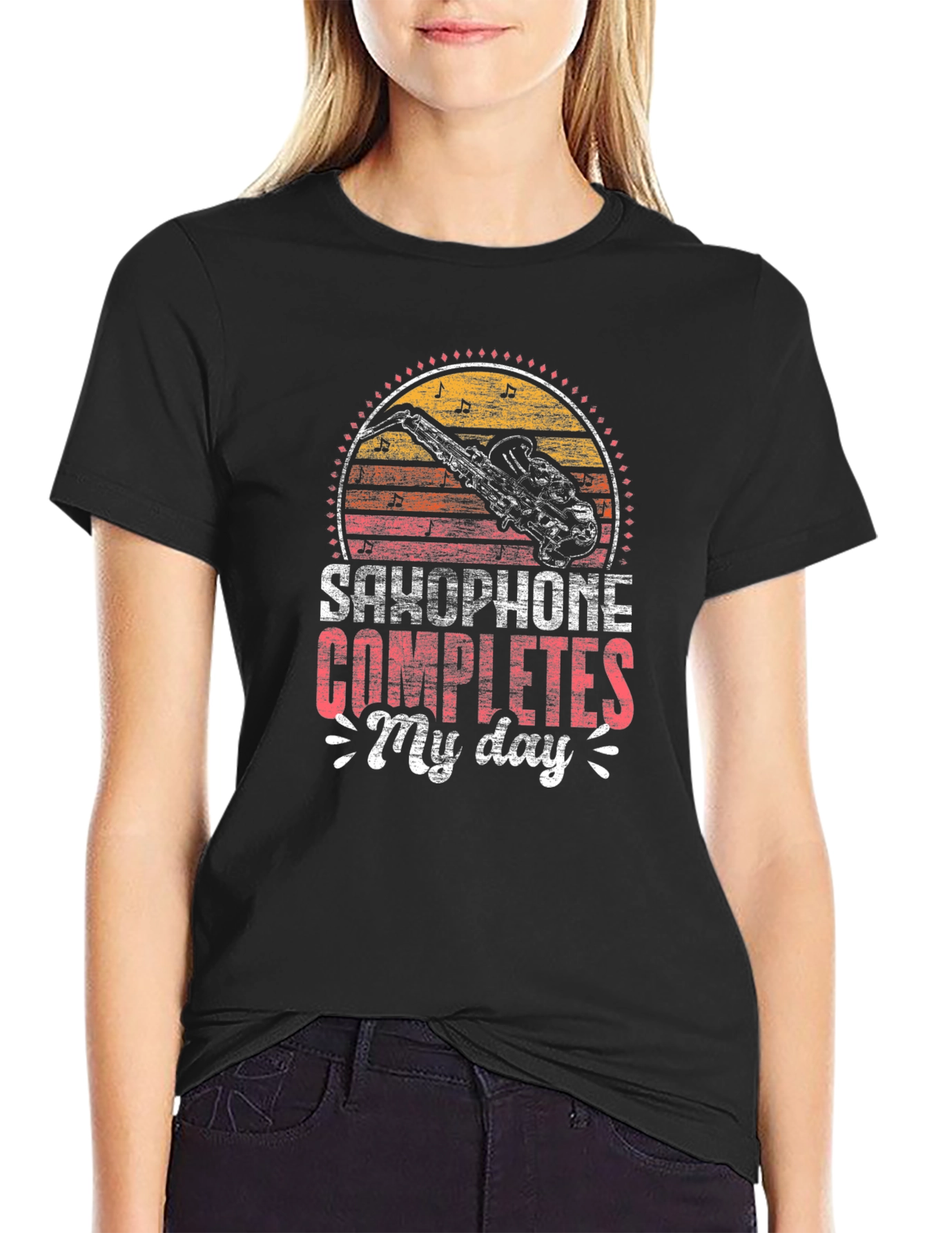 Saxophone Completes My Day Graphic T-Shirt