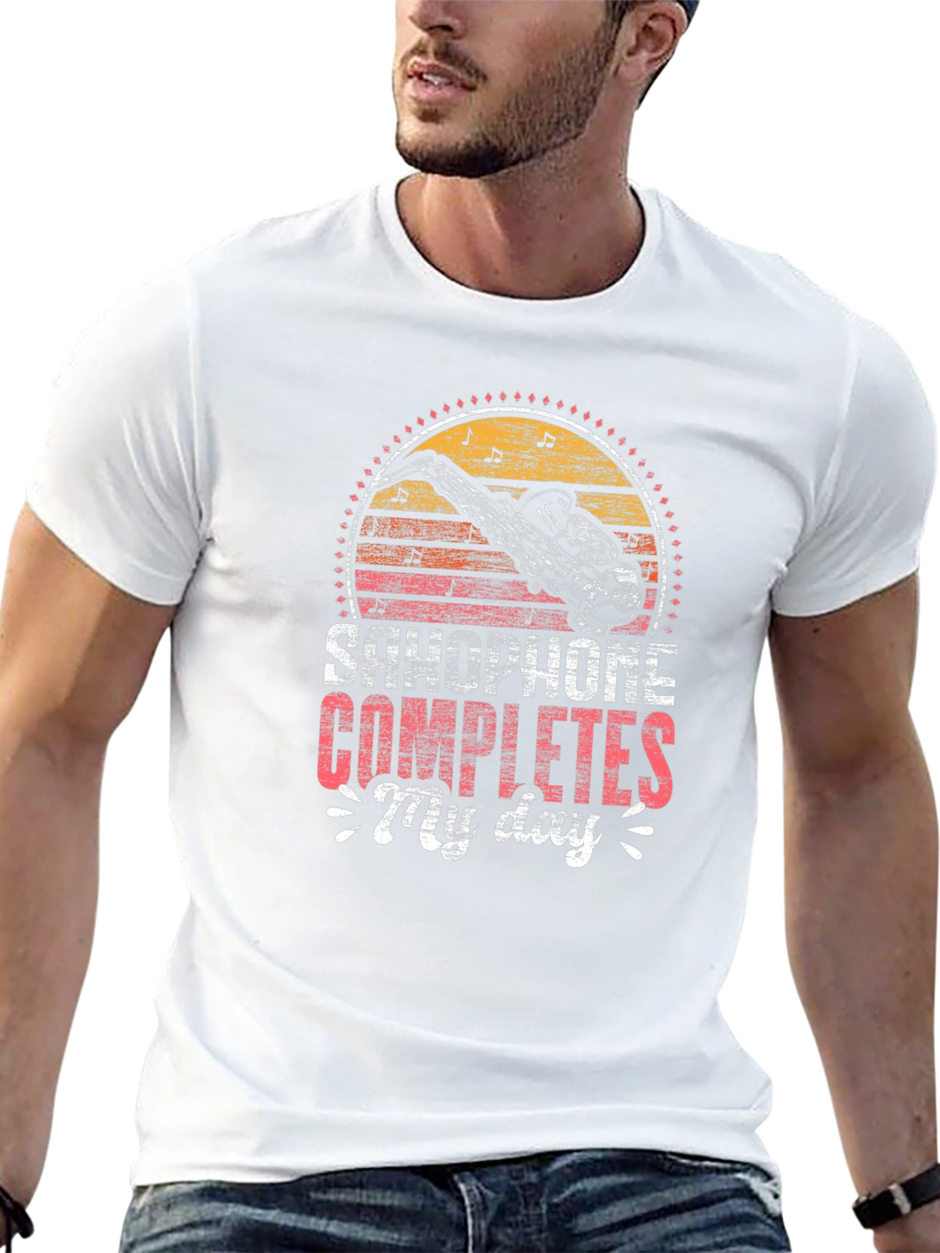 Saxophone Completes My Day Graphic T-Shirt