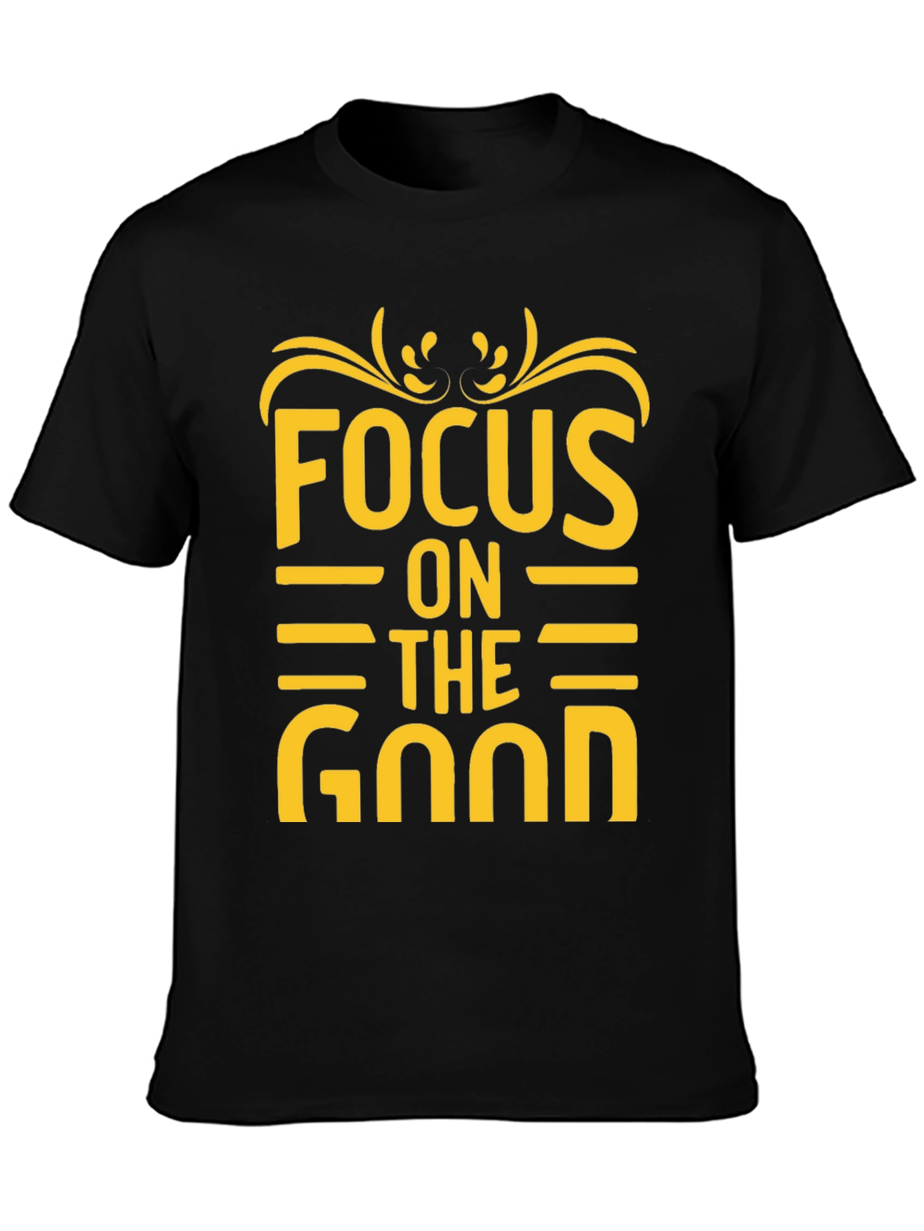 Focus on the Good Graphic Tee - Black