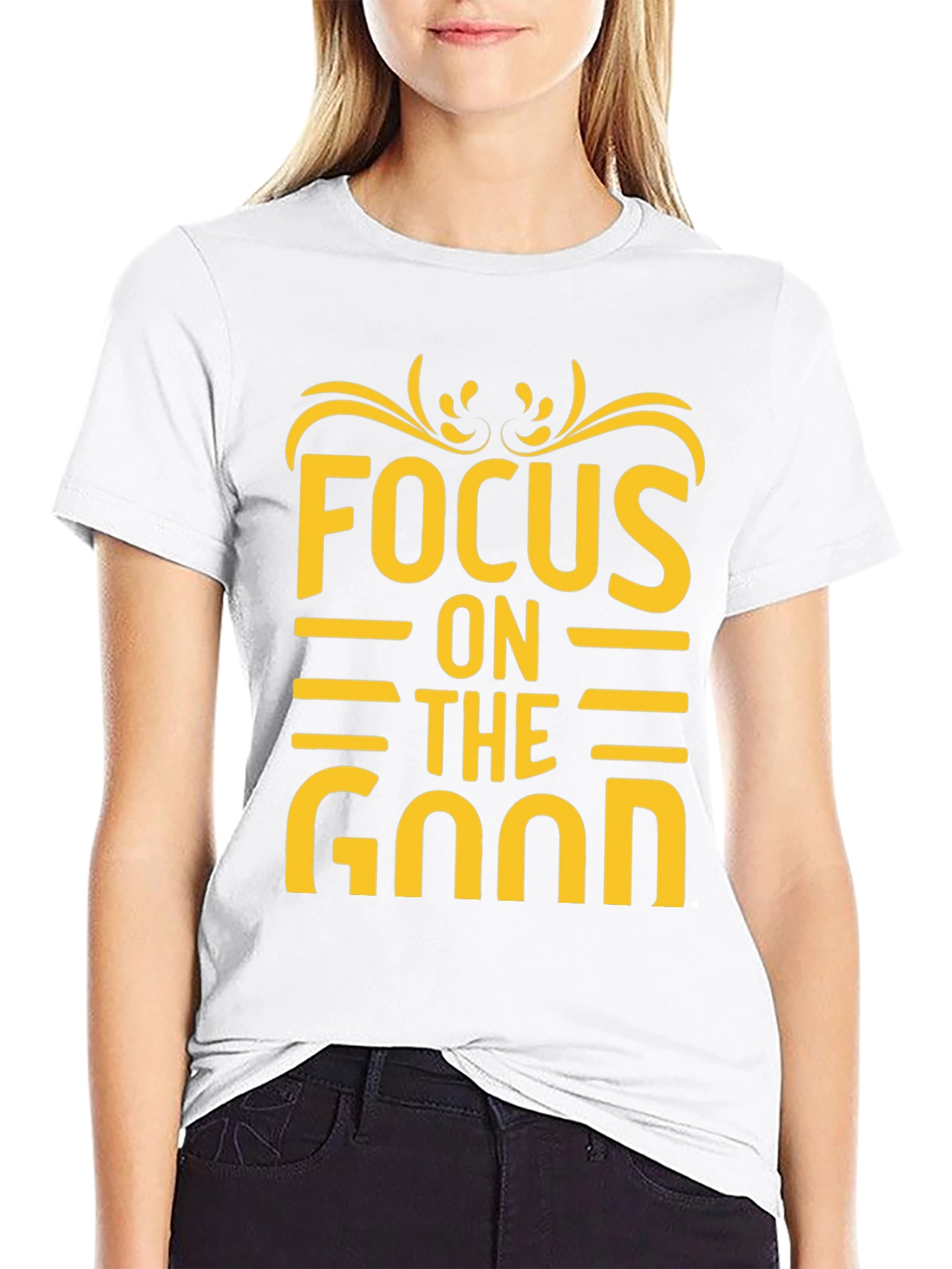 Focus on the Good Graphic Tee - Black