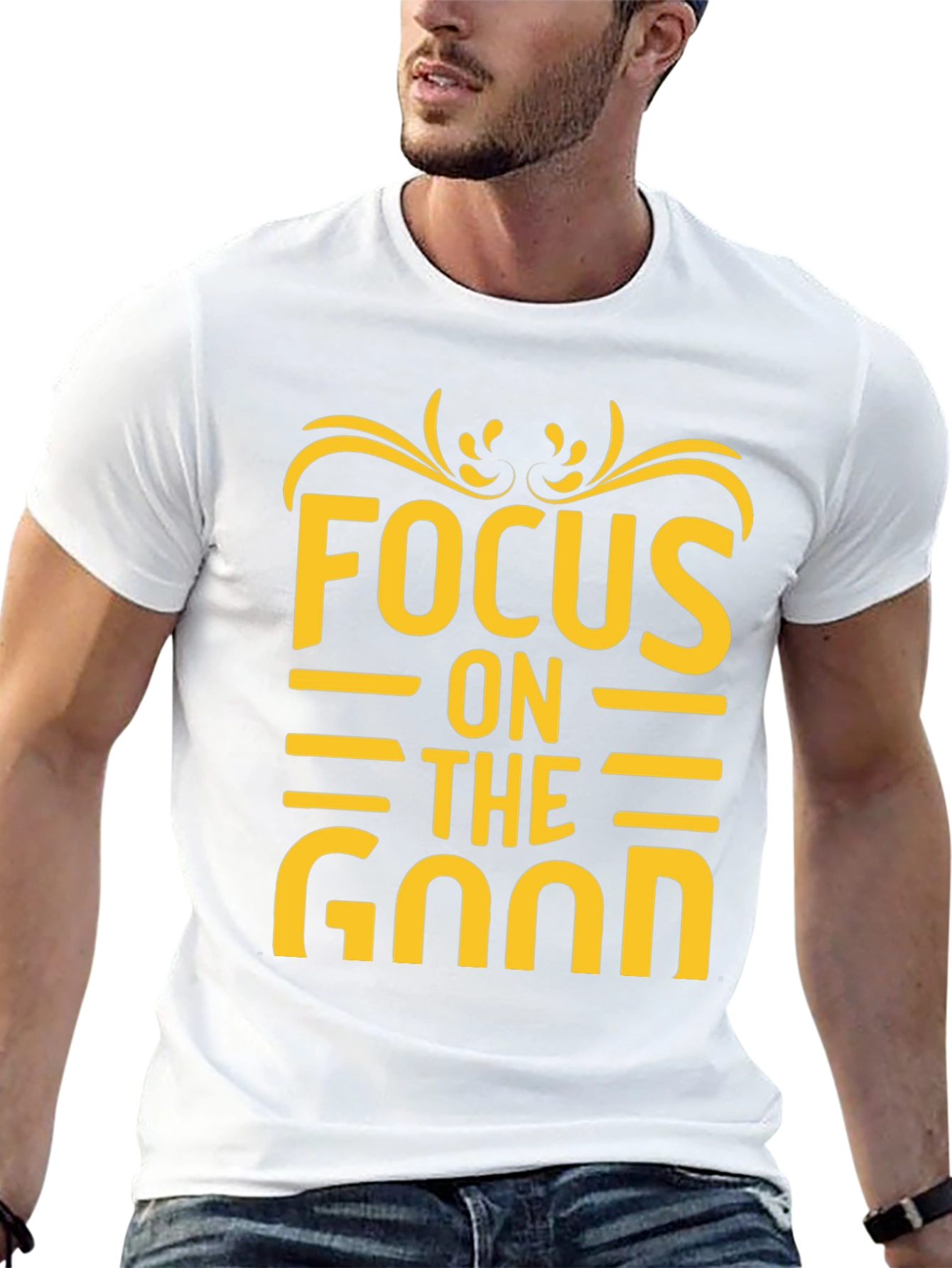 Focus on the Good Graphic Tee - Black